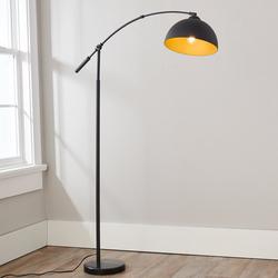 Textured Black and gold Marjem Arc Floor Lamp