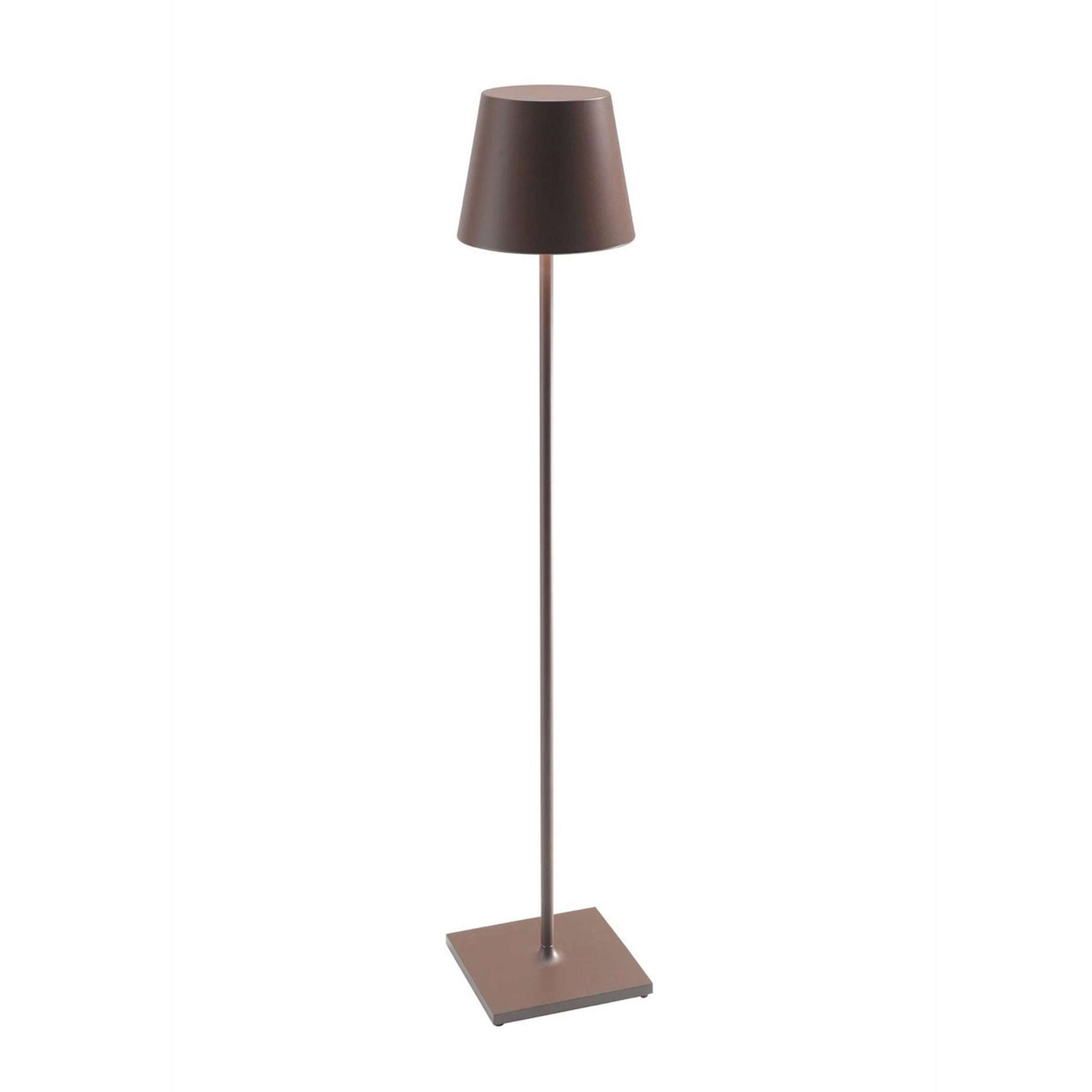 A Lucy Cordless Adjustable Floor Lamp with Rust color