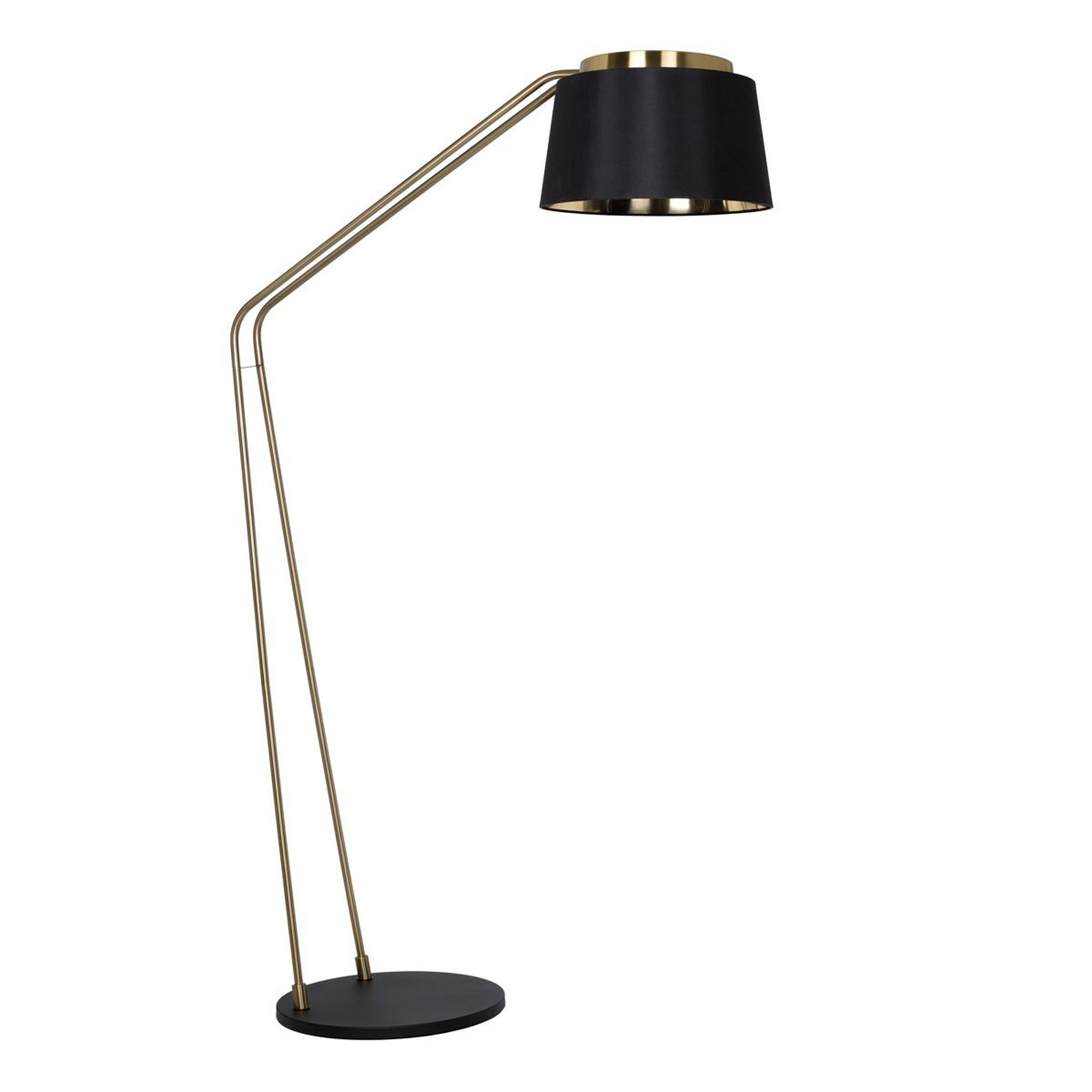 A Okeanos Floor Lamp with Gold / Black Fabric color