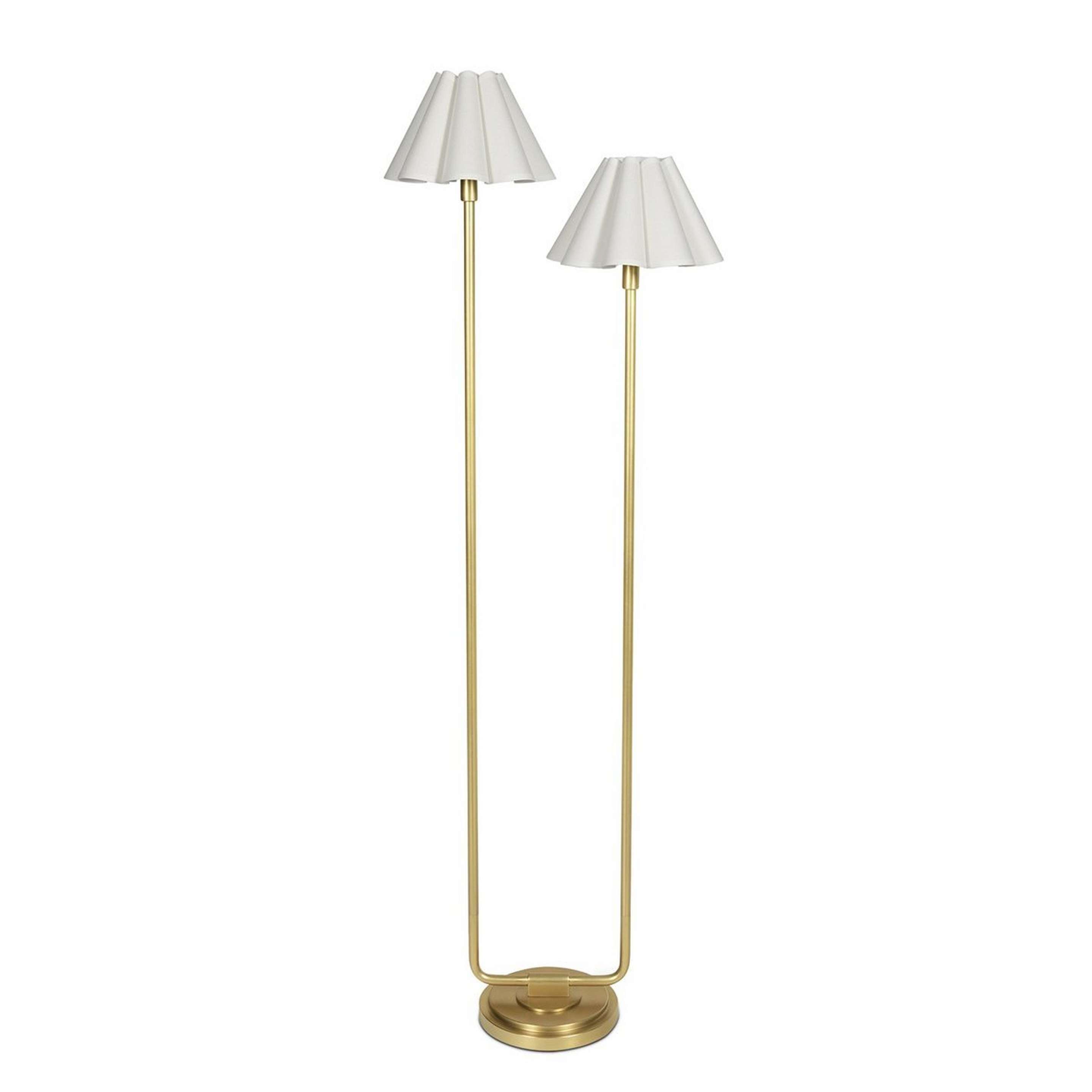 A Henley Floor Lamp with Brass / White color