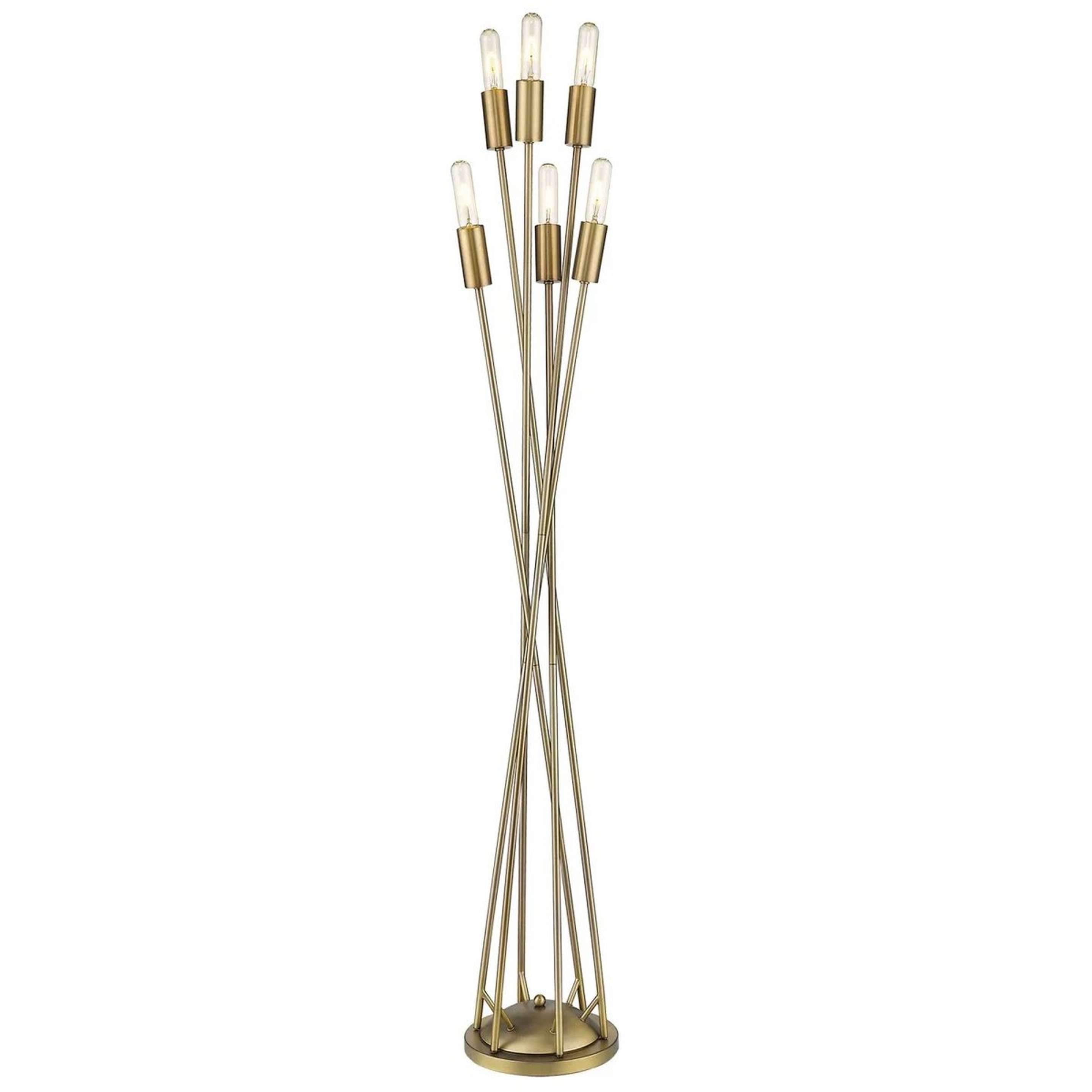 A Comet Floor Lamp with Aged Brass color