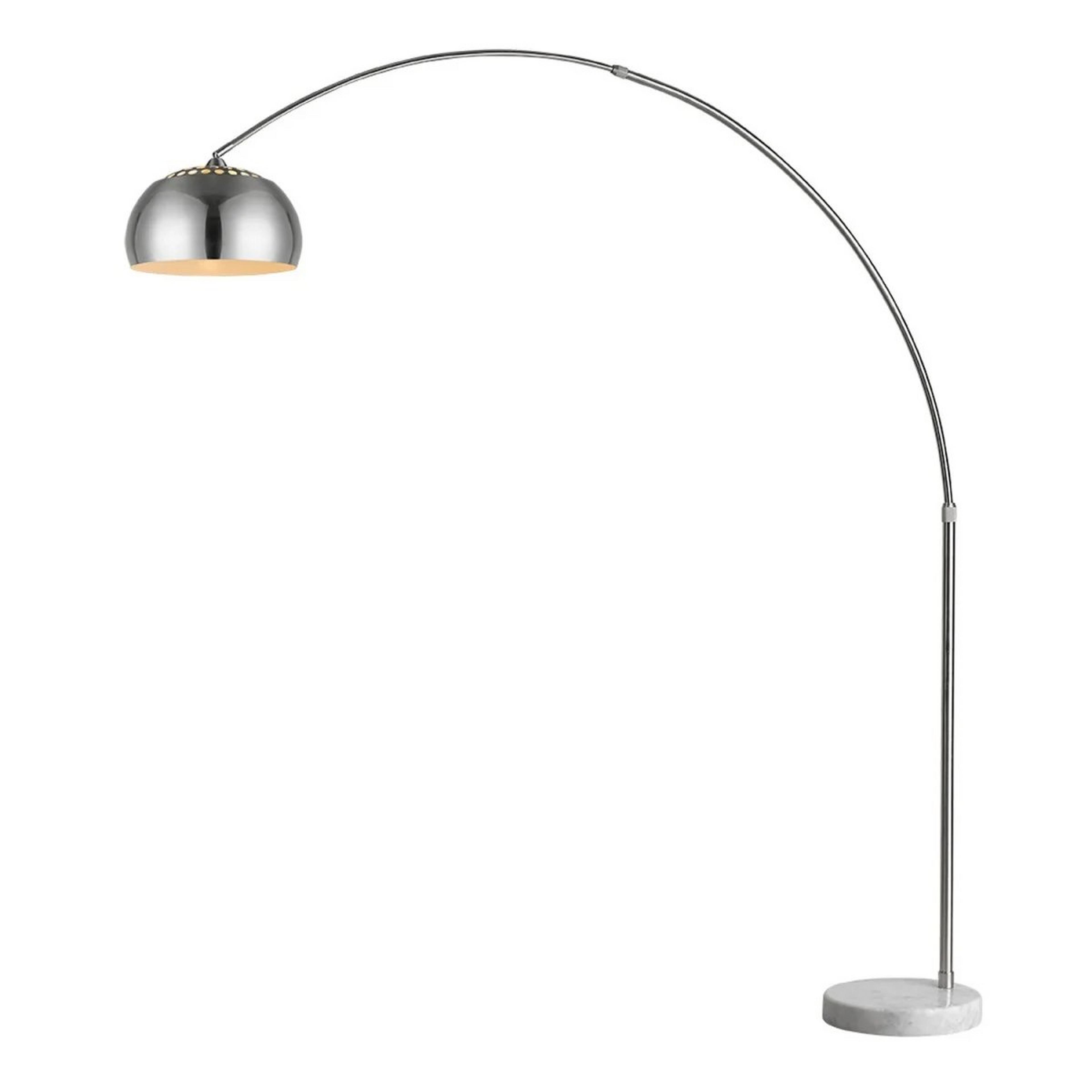 A Archie Adjustable Floor Lamp with Brushed Nickel color