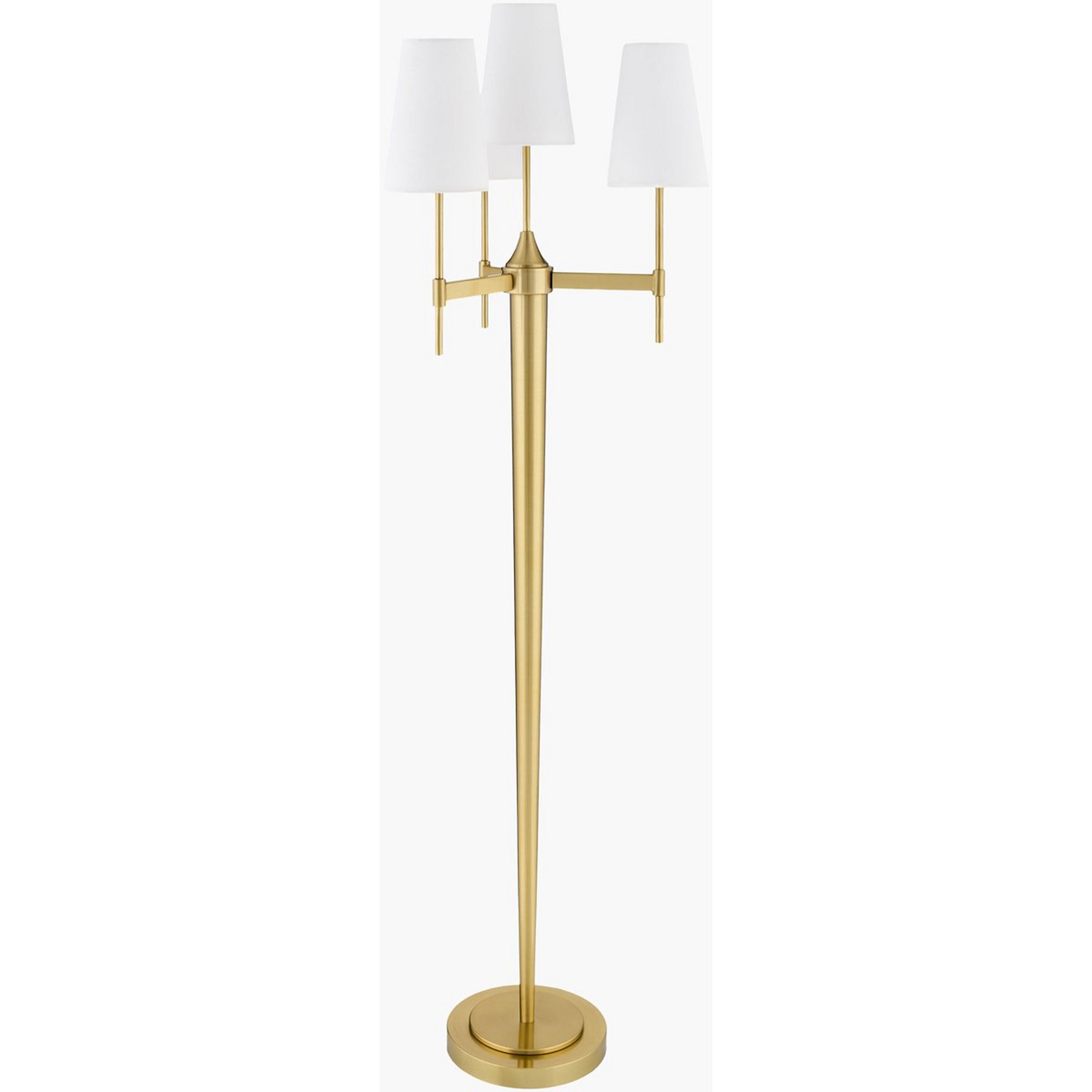 A Dinah Floor Lamp with Polished Brass color