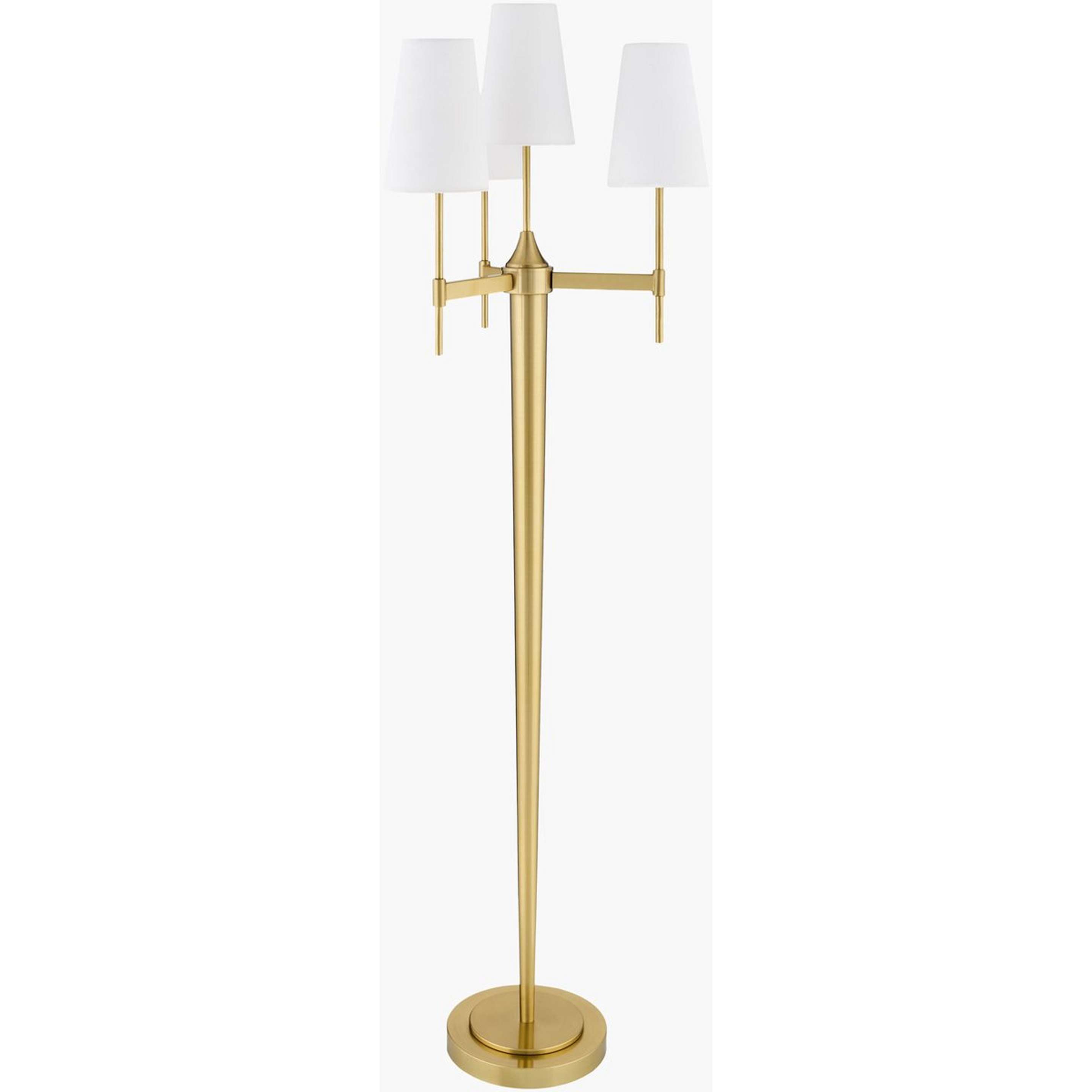 A Dinah Floor Lamp with Polished Brass color
