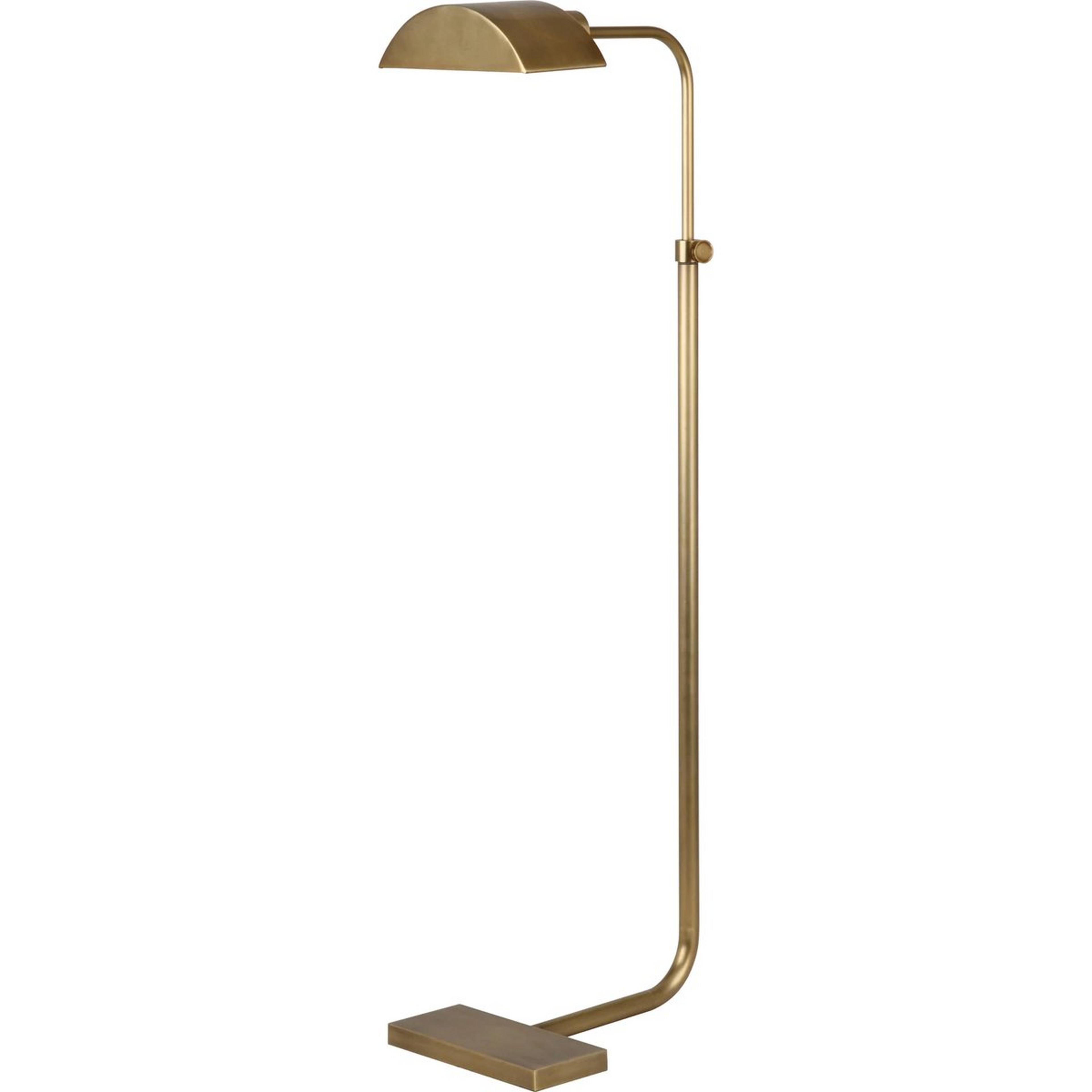 A Contemporary Curve Floor Lamp with Brass color
