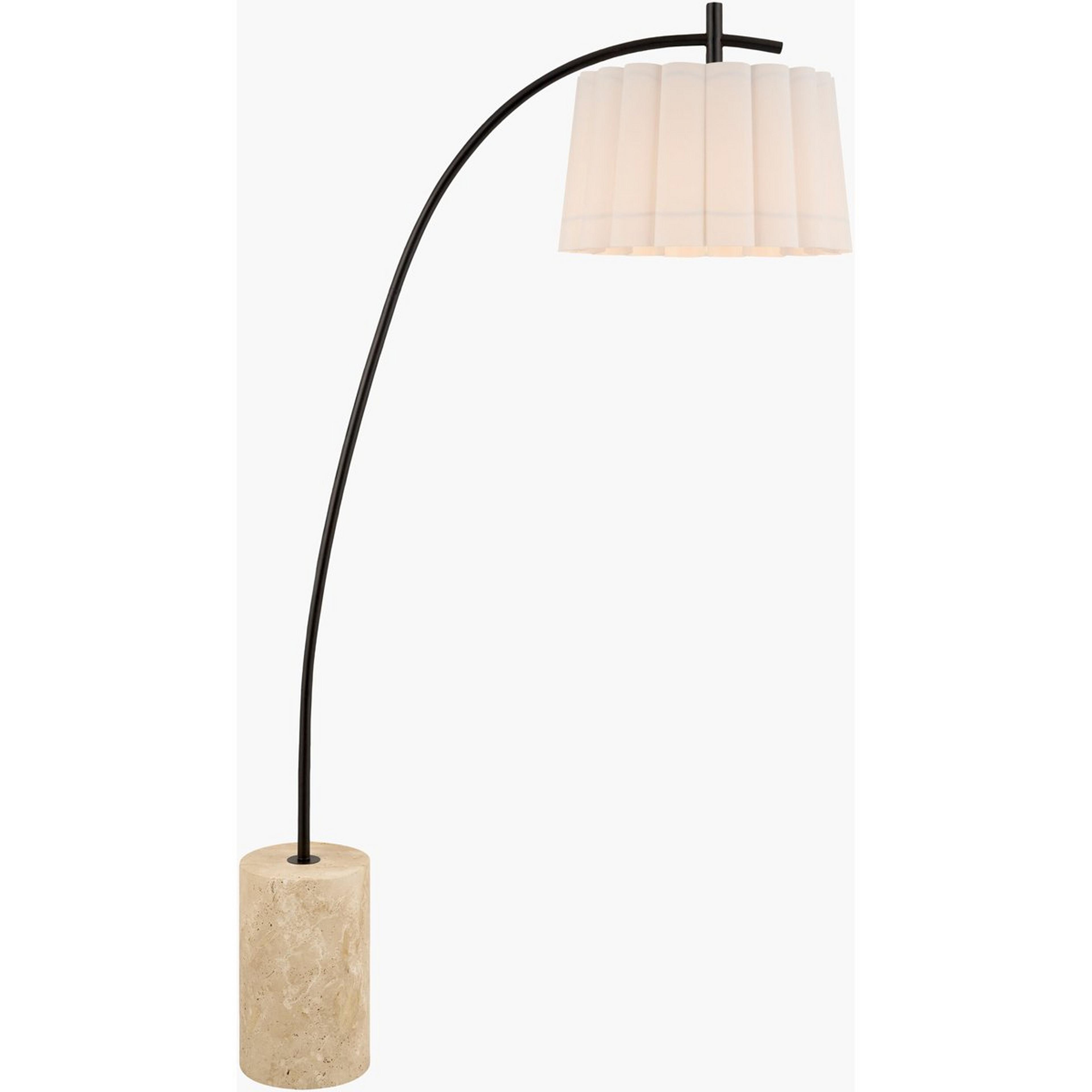 A Ceinwen Floor Lamp with Black / Natural color