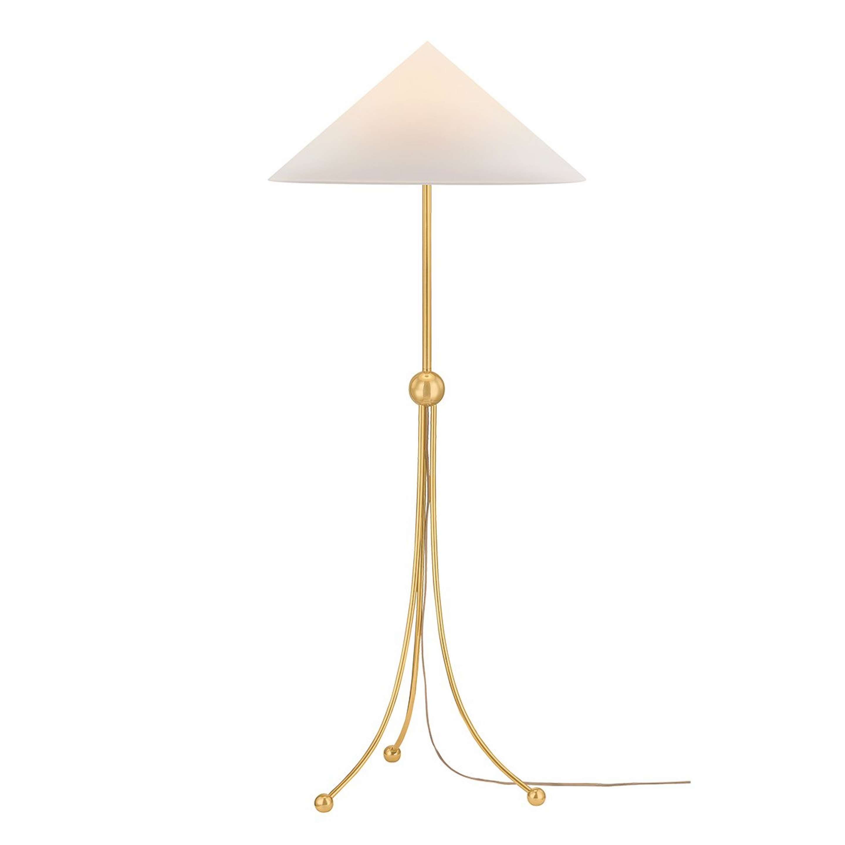 A Khanal Floor Lamp with Brass / White color