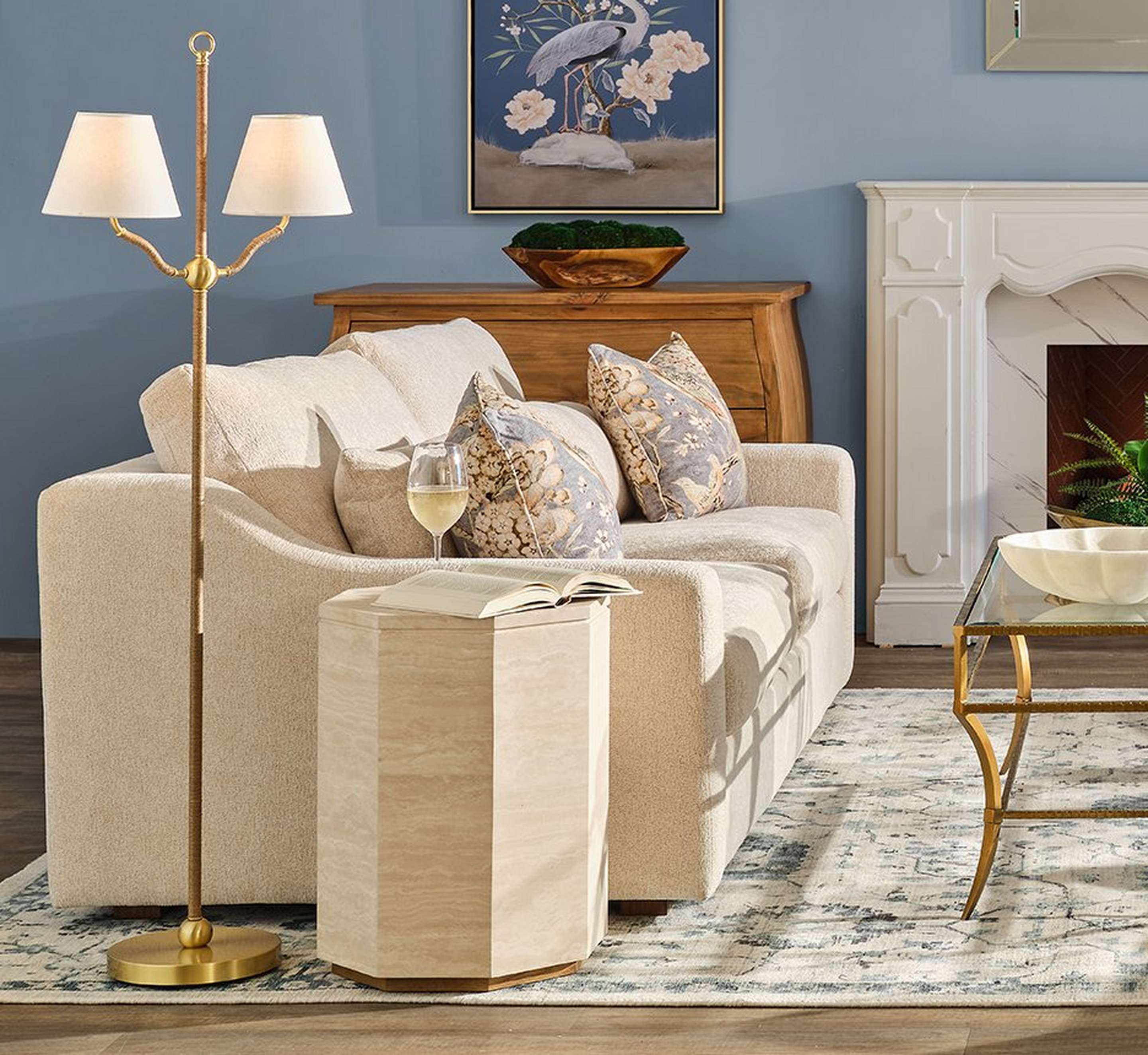 Mistral Floor Lamp in a traditional living room