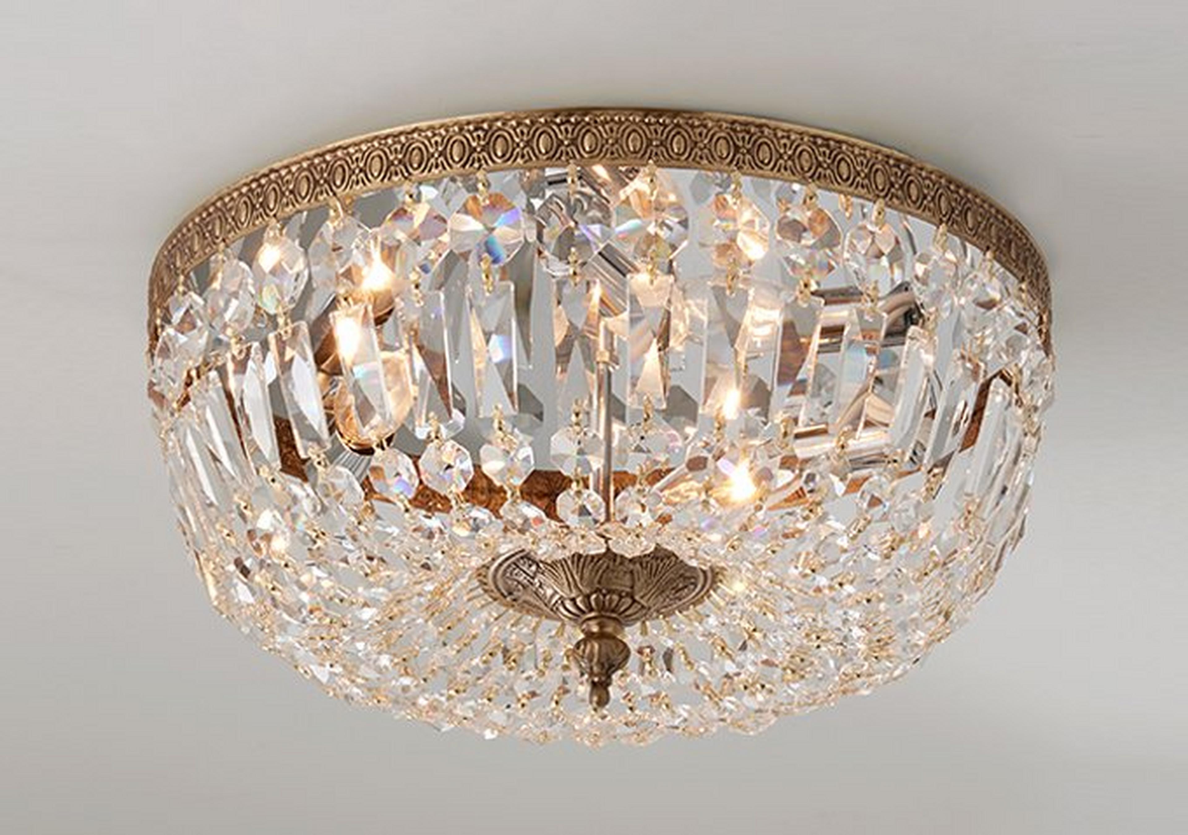 Cut Crystal Basket Ceiling Light