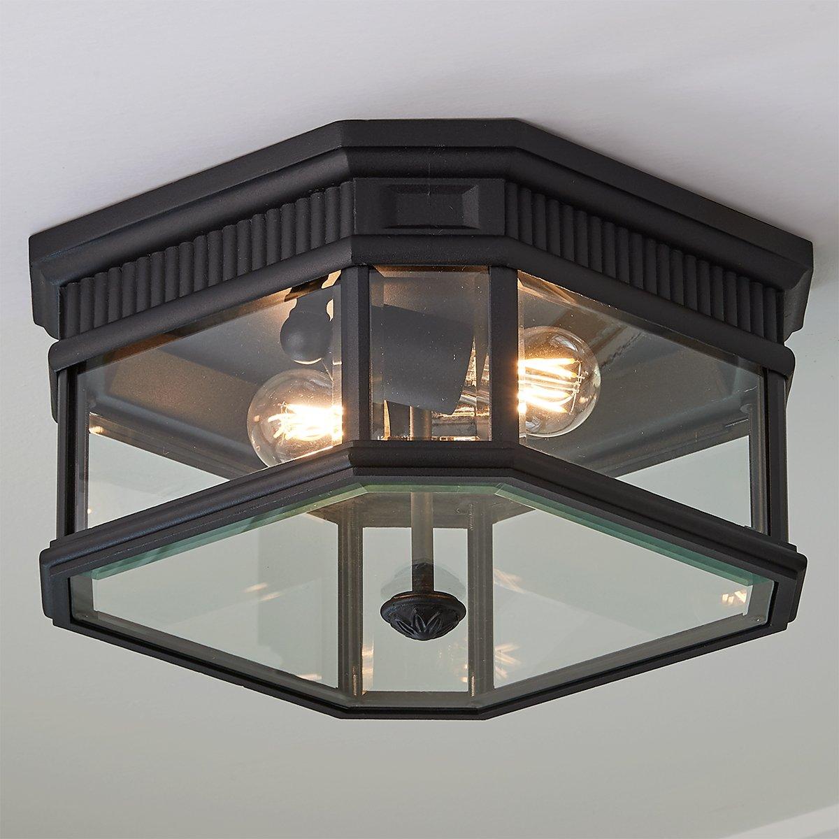 Fluted Trim Flush Mount Ceiling Light