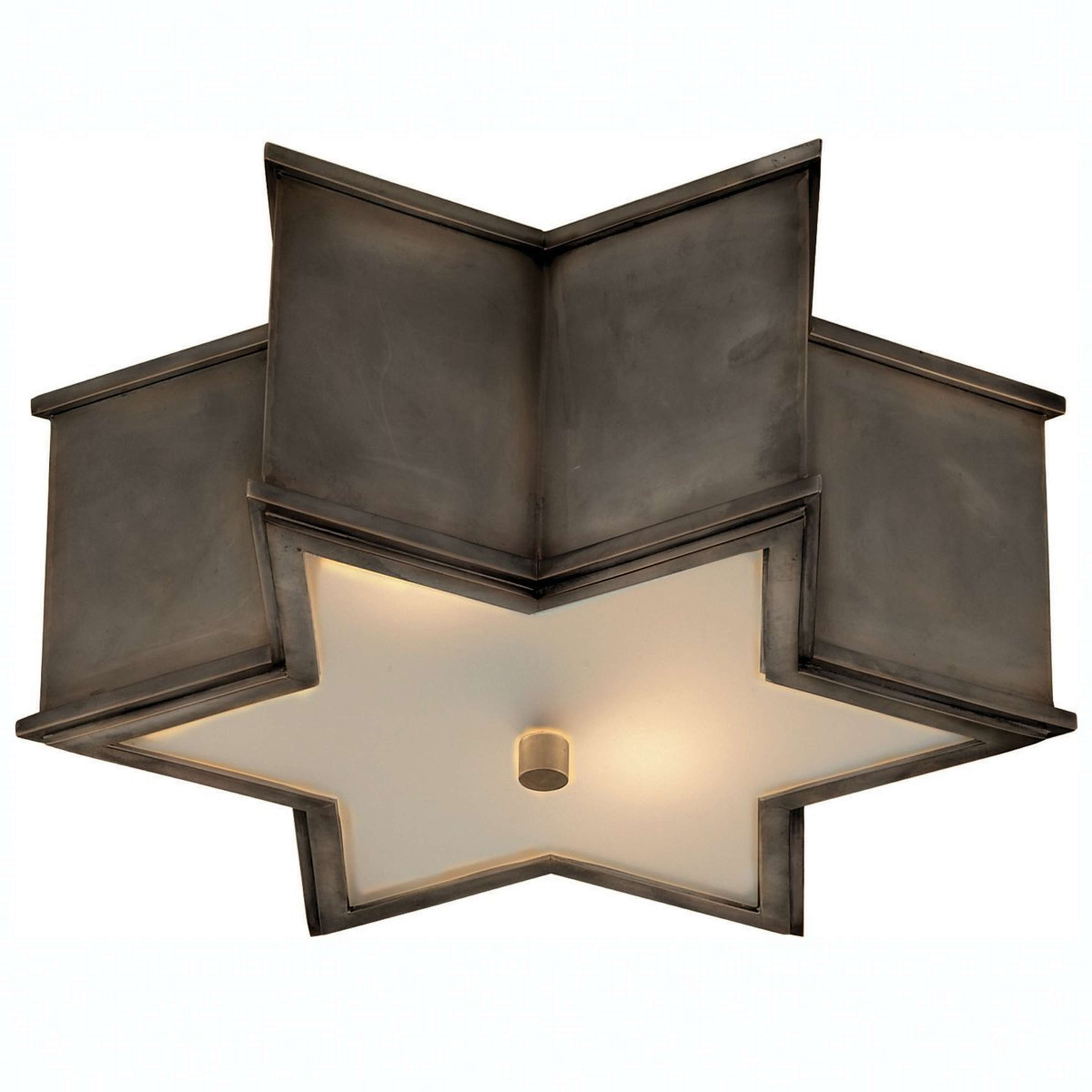 A Metal Star Ceiling Light with Gunmetal color
