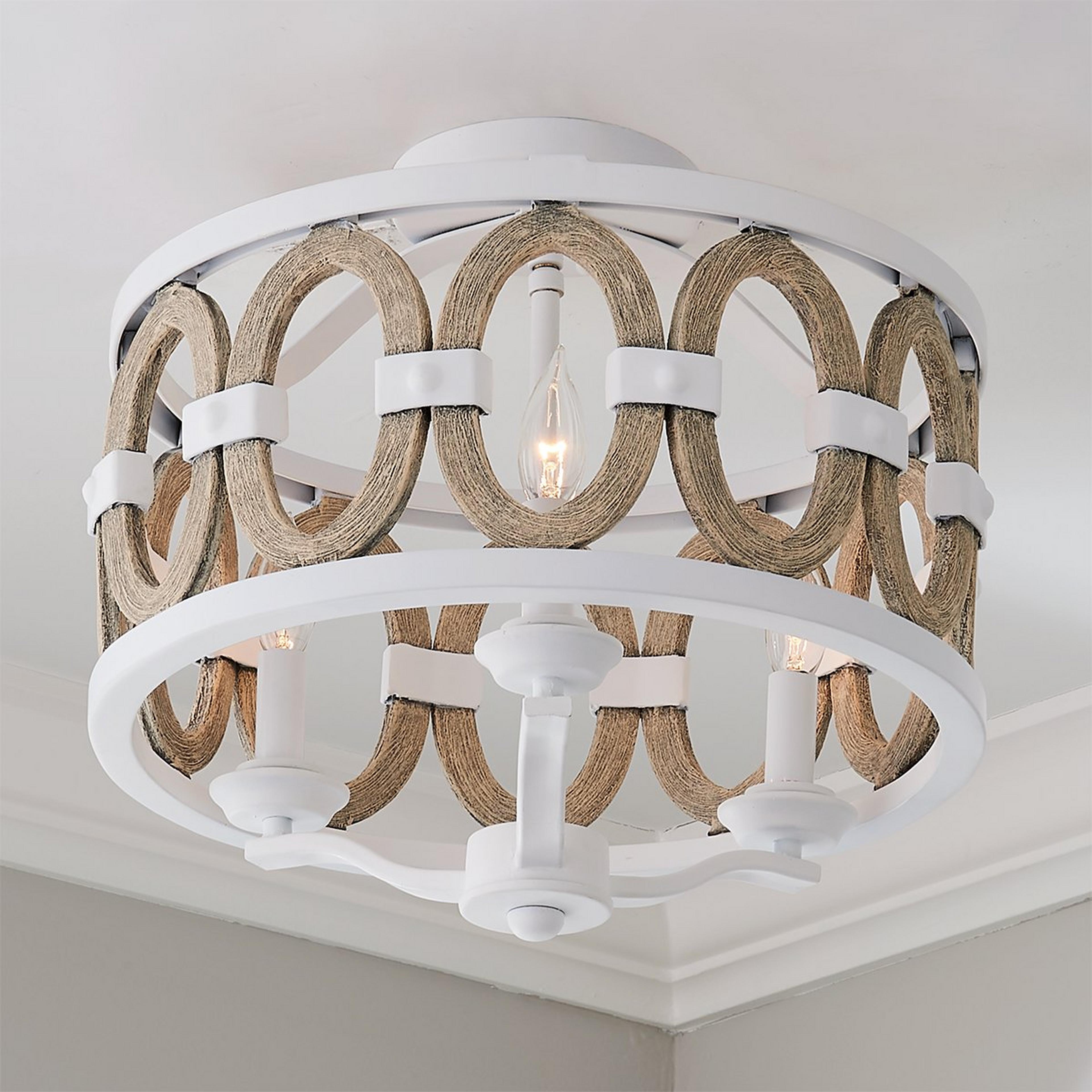 Driftwood Entwined Ovals Ceiling Light