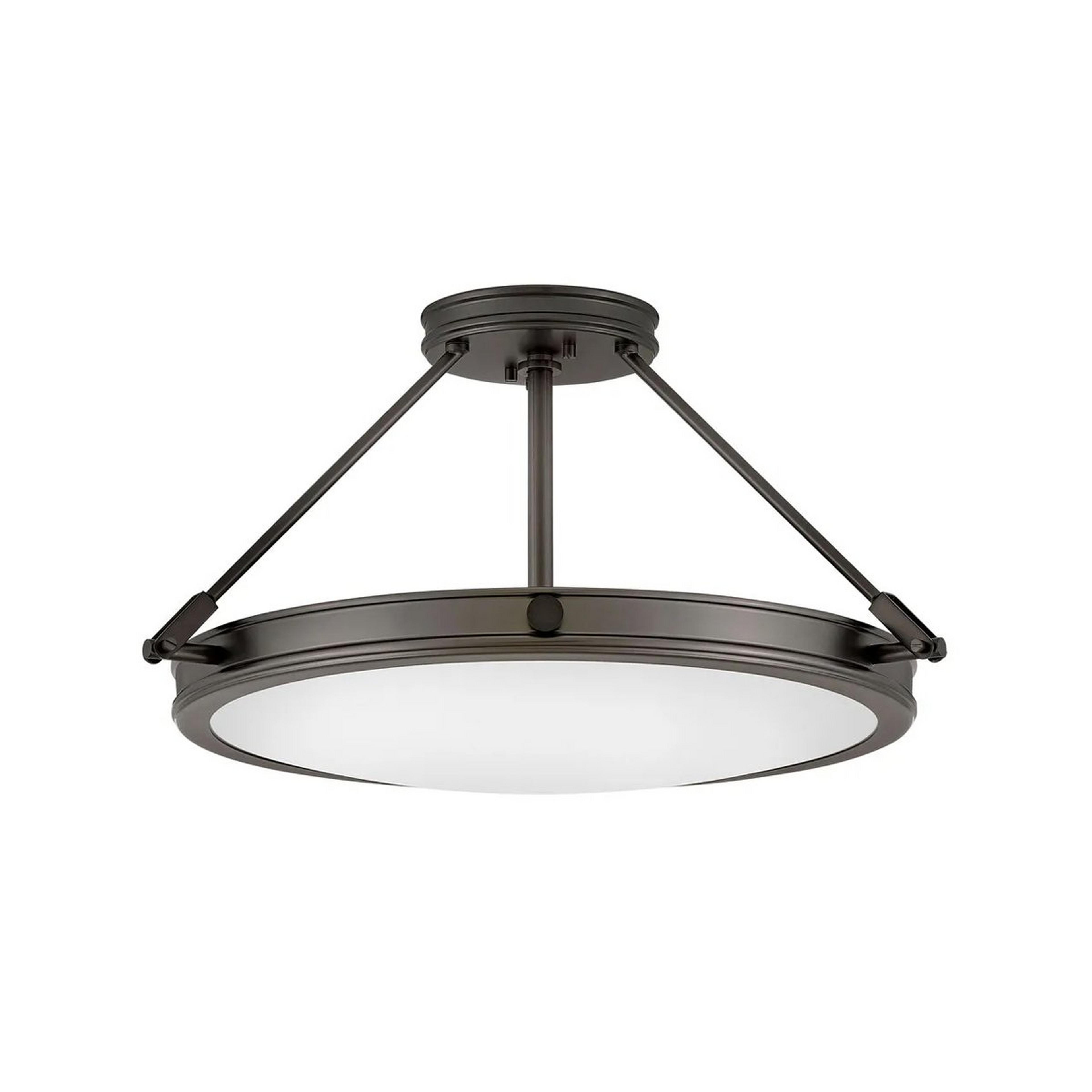A Mid-Century Retro Semi-Flush Ceiling Light - 4 Light with Black Oxide color
