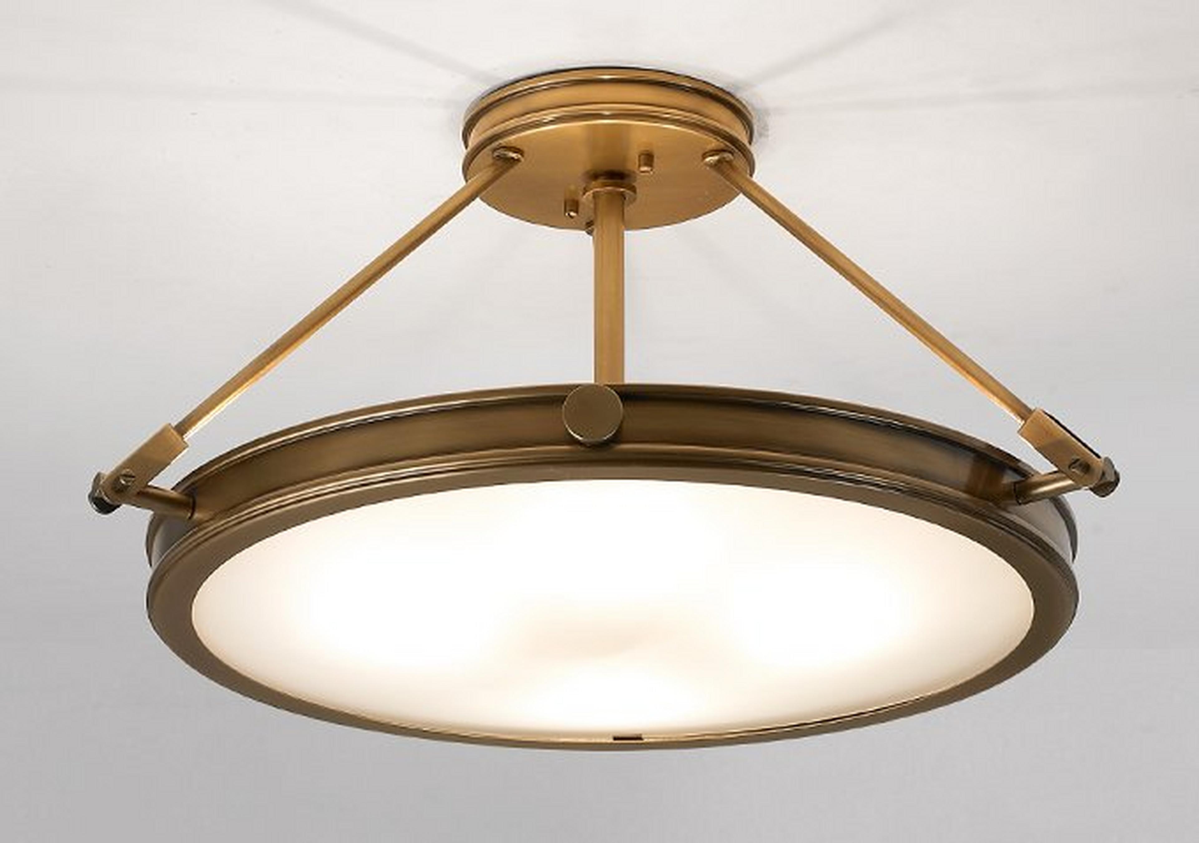 Mid-Century Retro Semi-Flush Ceiling Light
