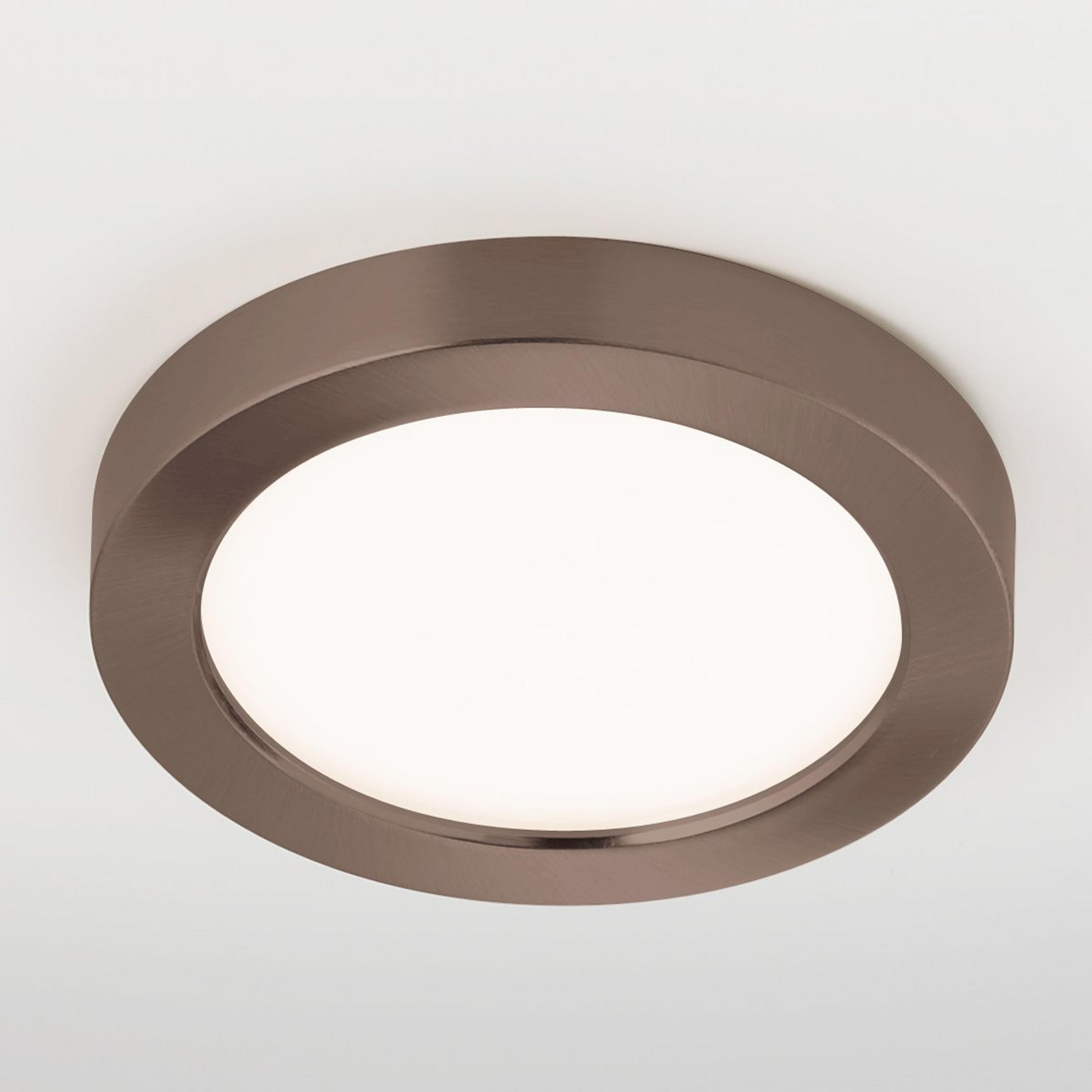 A 9" LED Simple Round Low Profile Ceiling Light with Bronze color