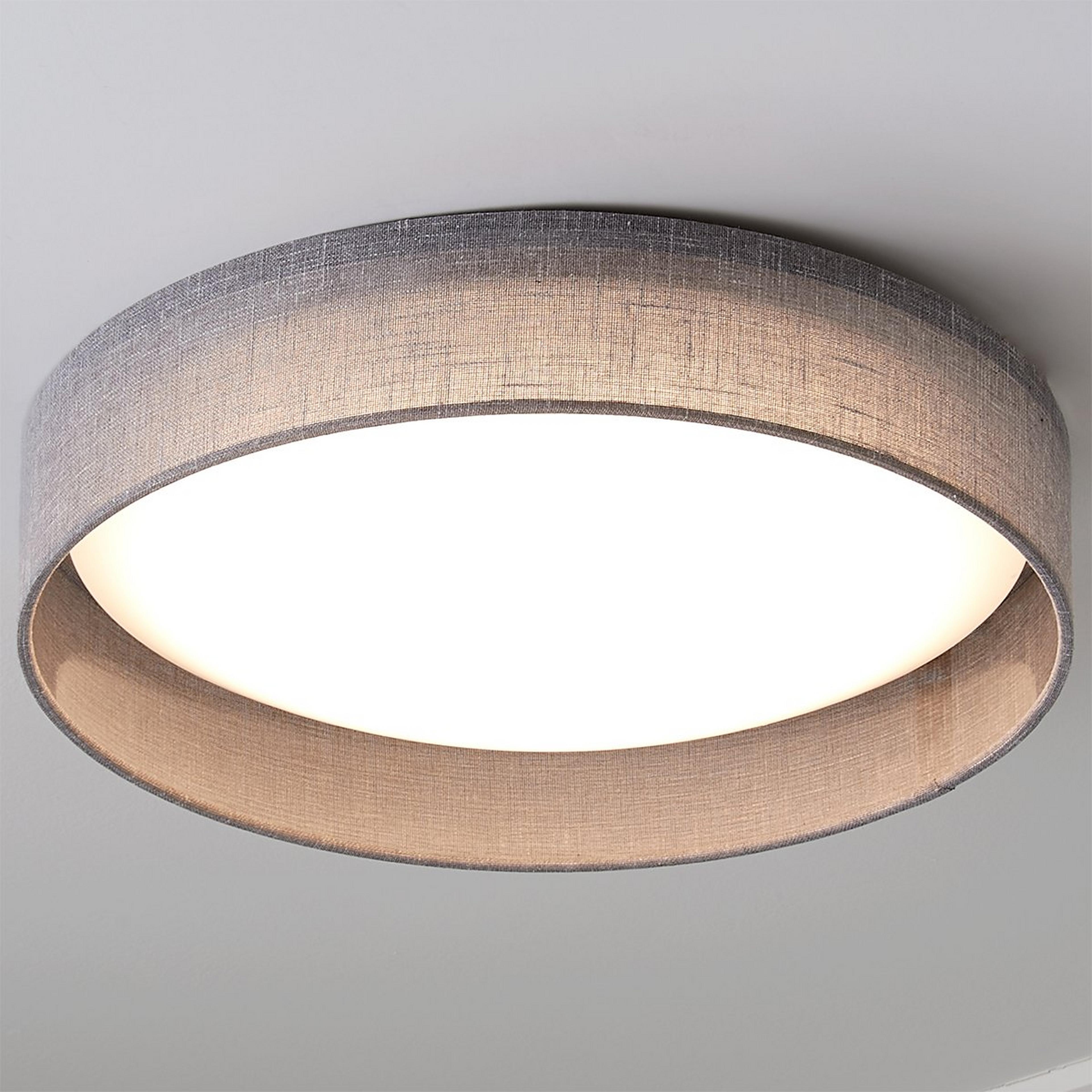 15" LED Linen Shade Ceiling Light