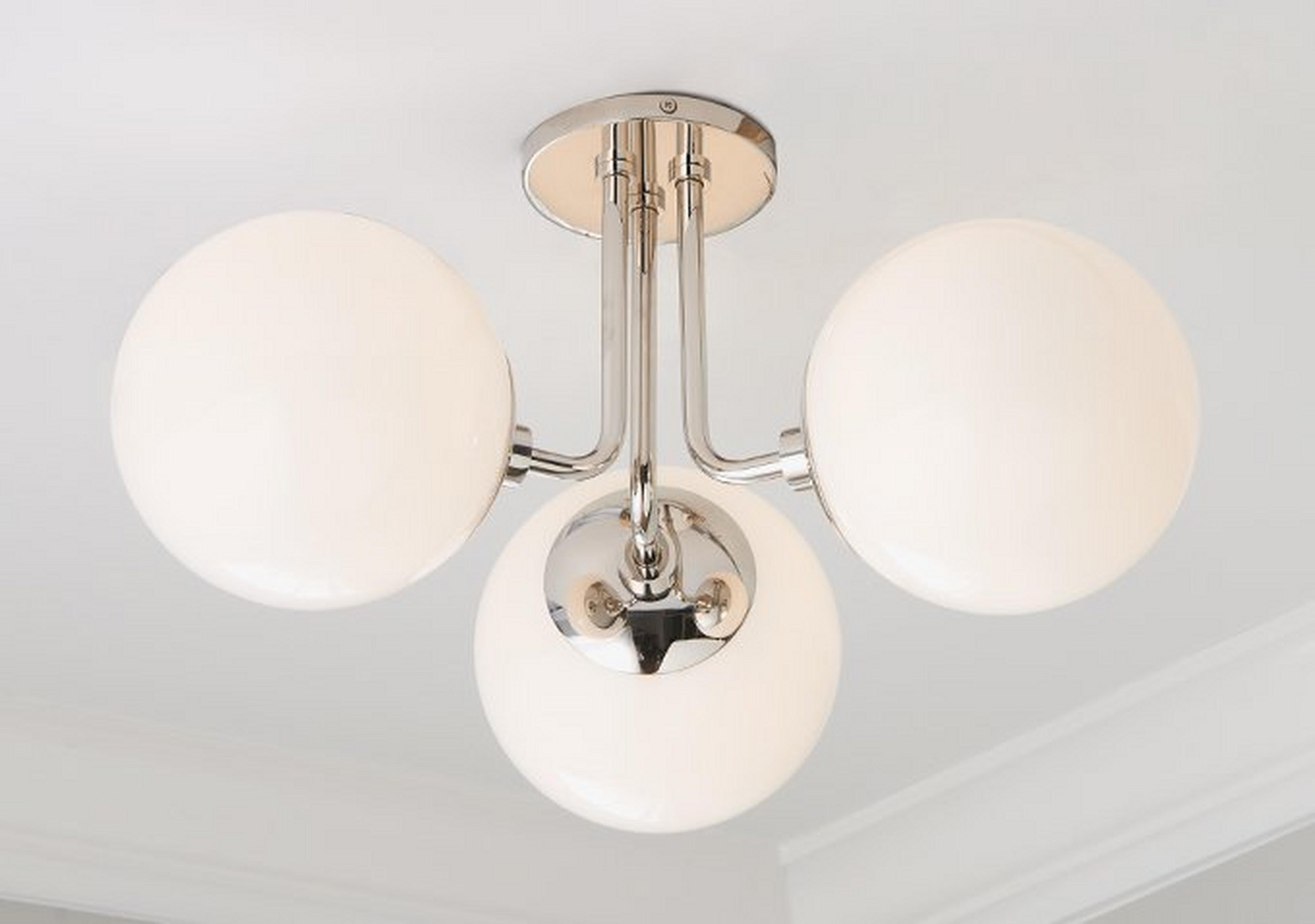 Minimalist Globe Semi-Flush Ceiling Light