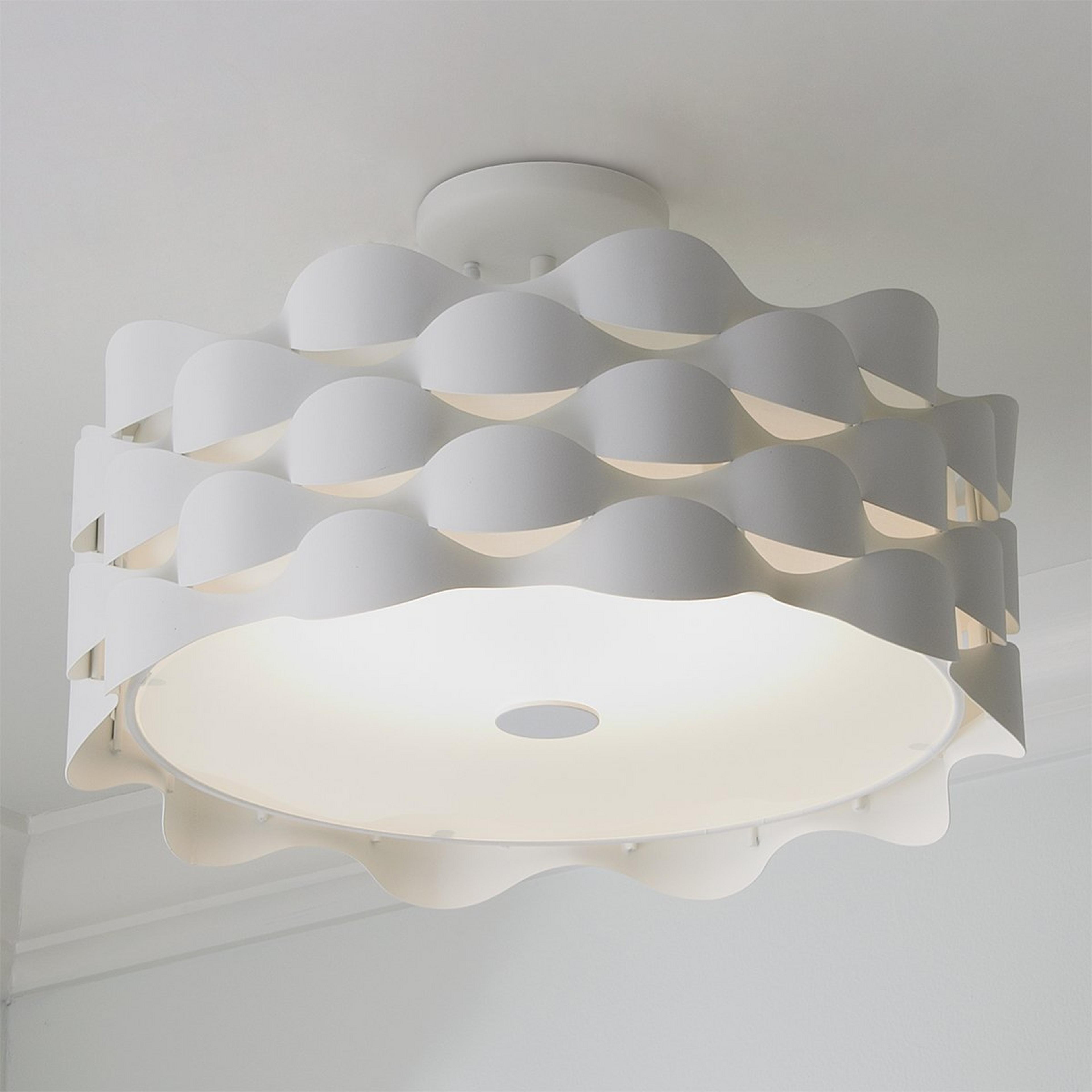Modern Waves LED Semi-Flush Ceiling Light