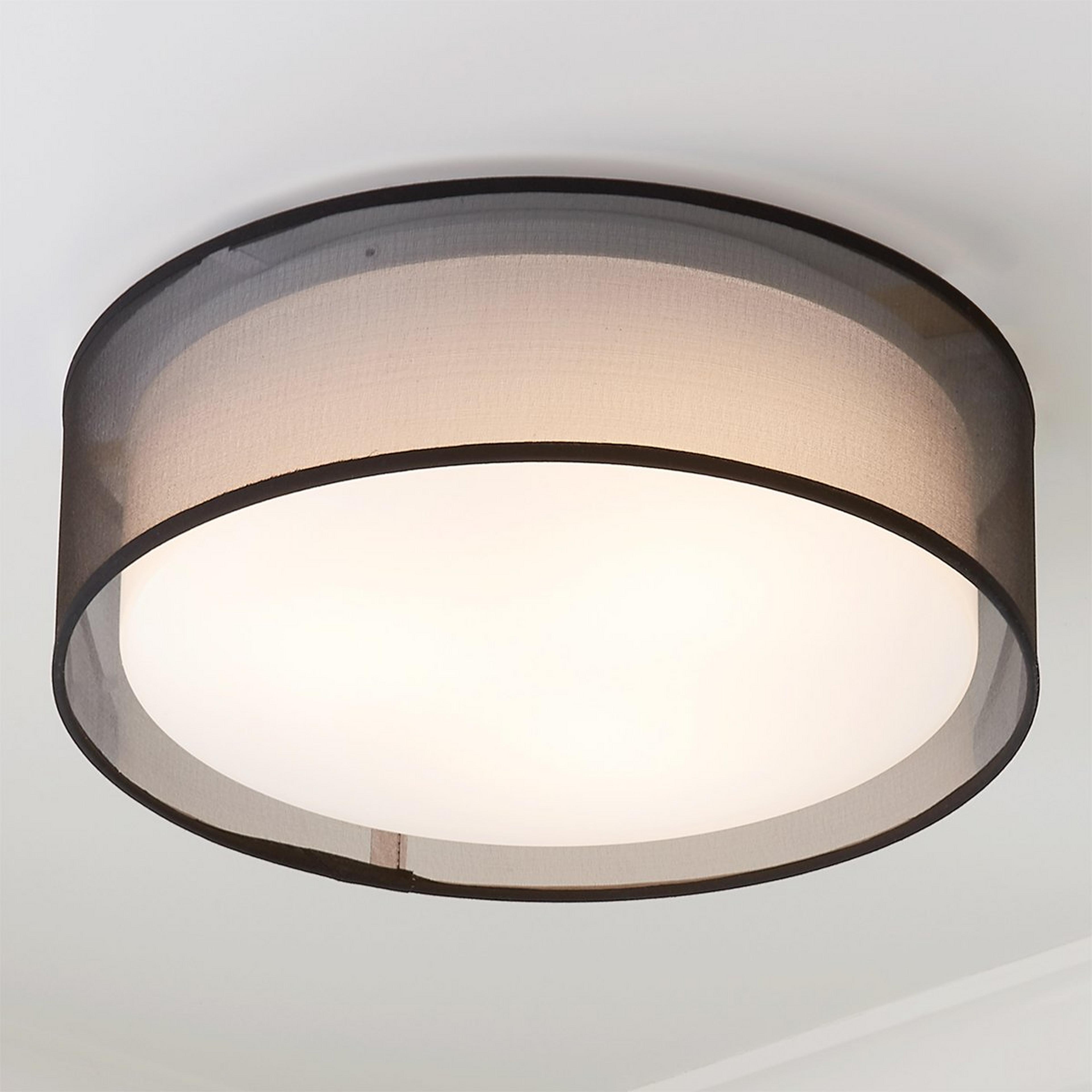 A Slim Shade LED Ceiling Light - Small with Black Organza color