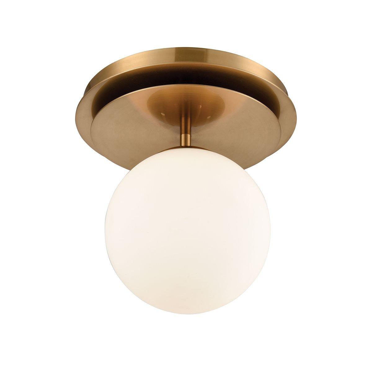 Sleek Brass Semi-flush Ceiling Light