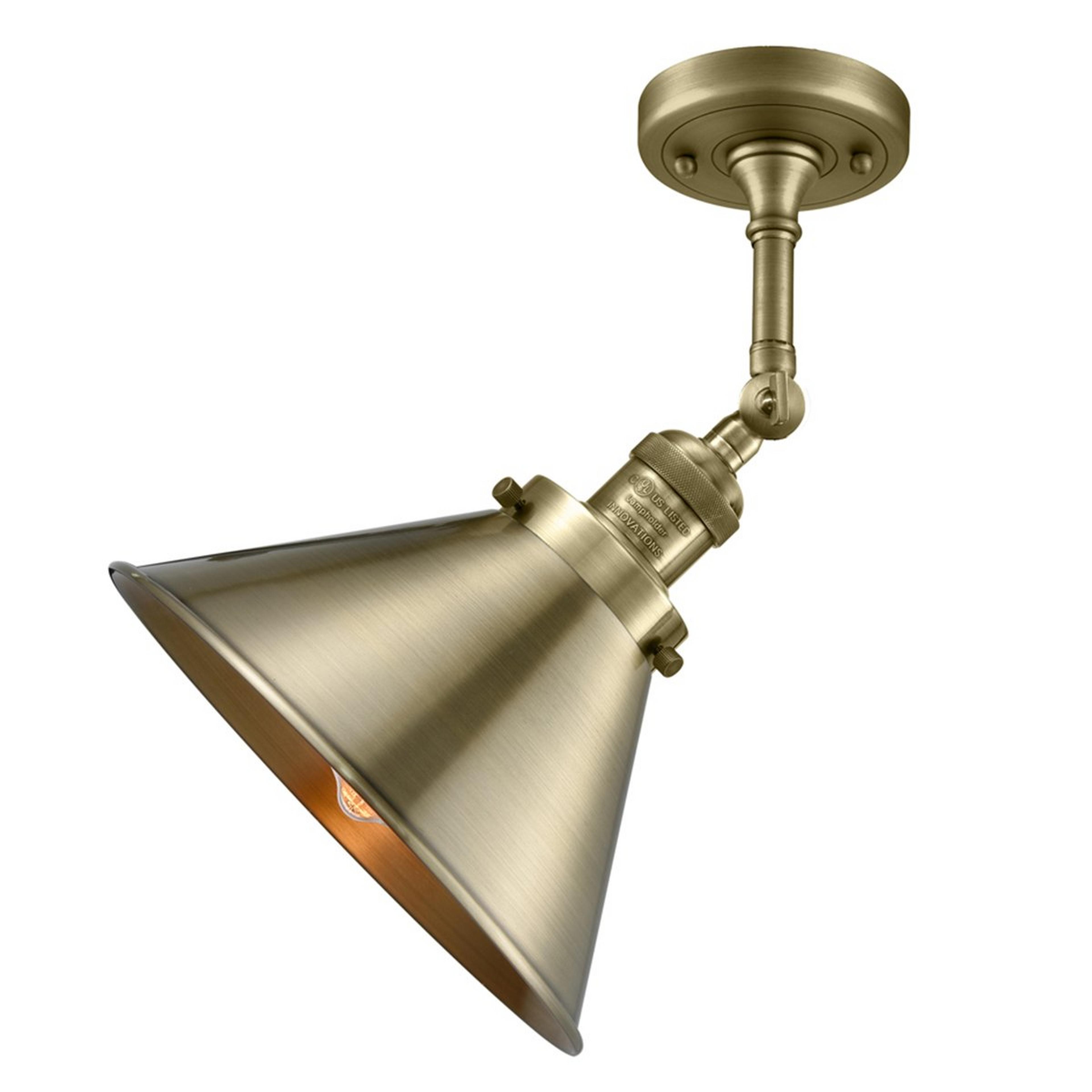 A Restoration Swivel Arm Convertible Light - Metal with Antique Brass color