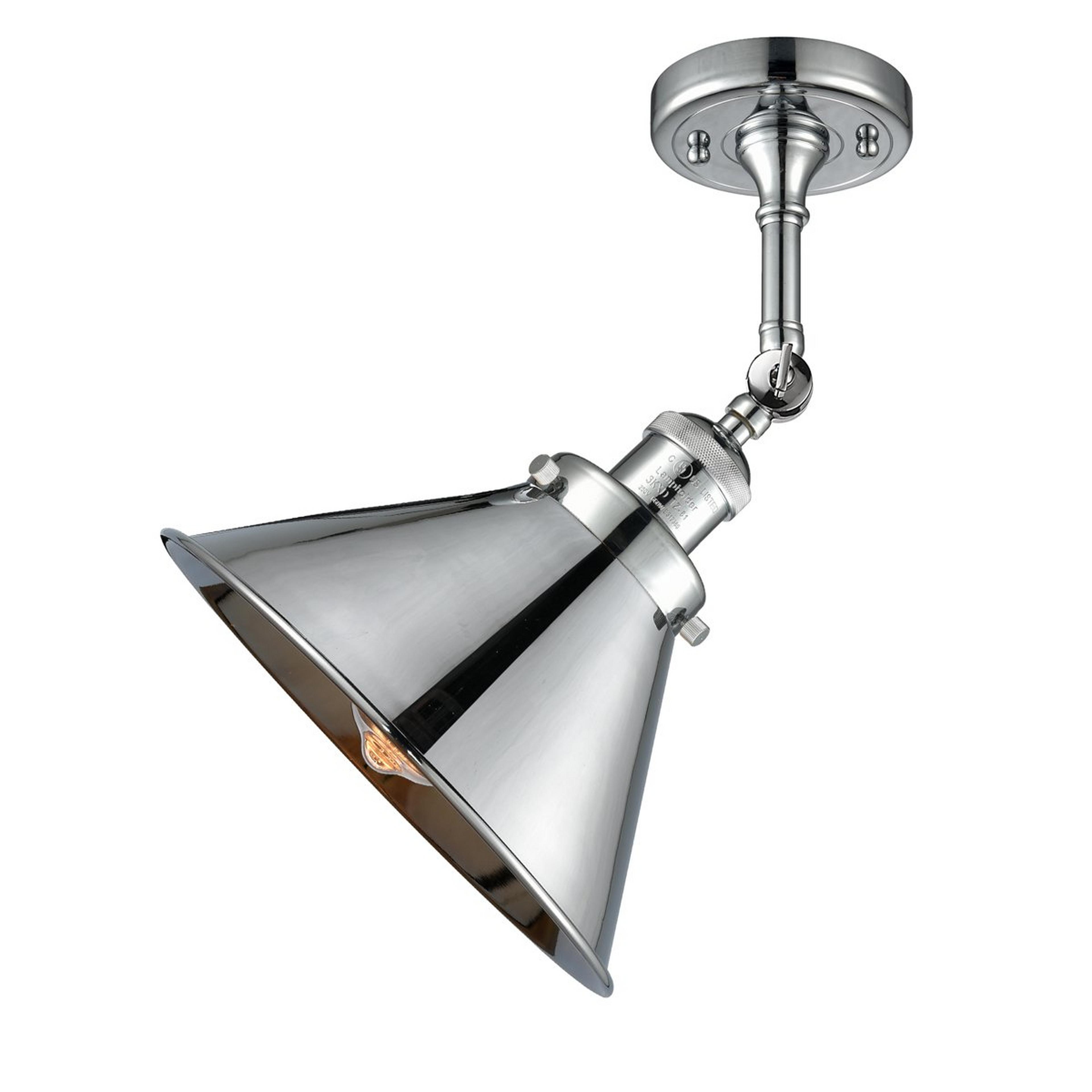 A Restoration Swivel Arm Convertible Light - Metal with Chrome color