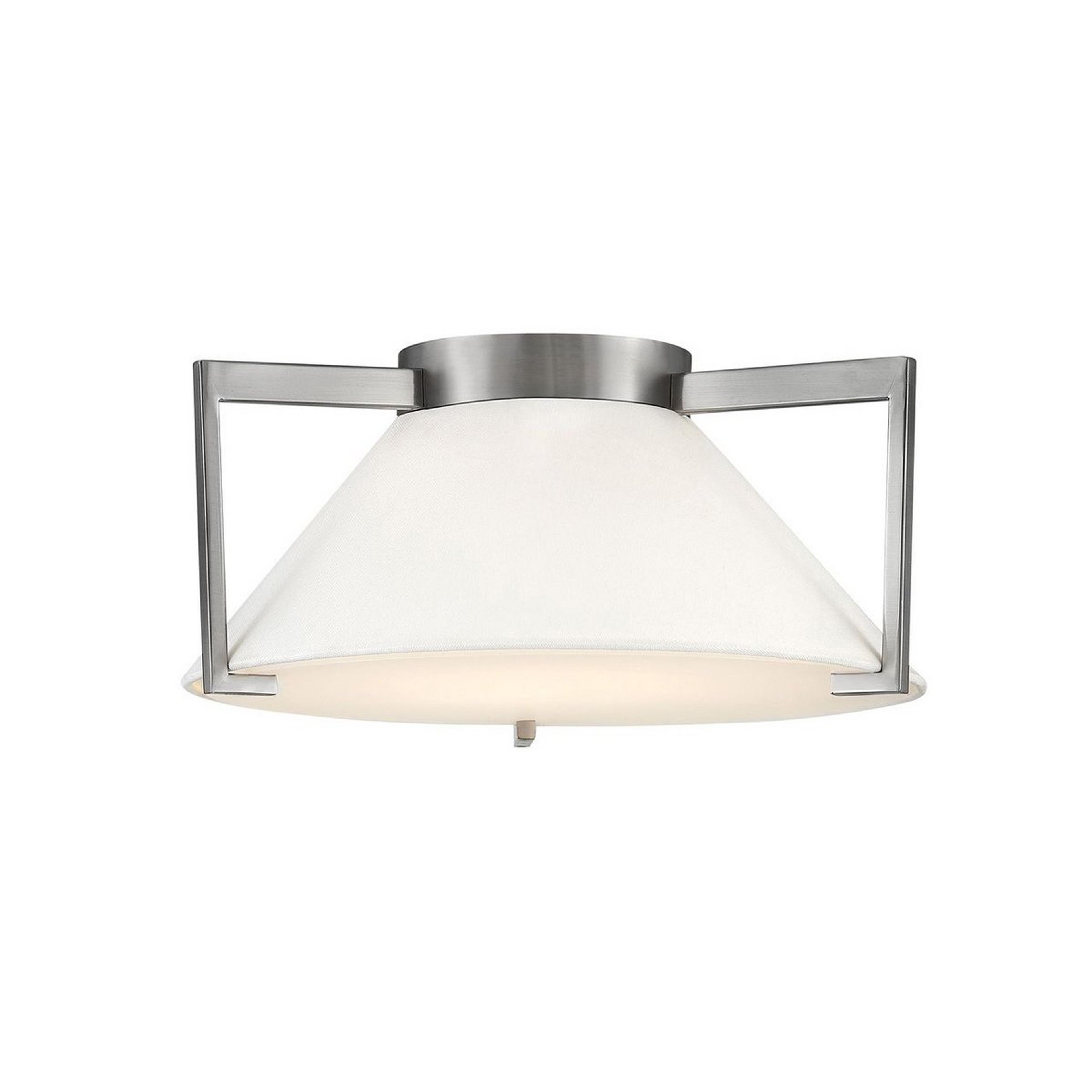 A Claw Shade Ceiling Light with Antique Nickel / Ivory color
