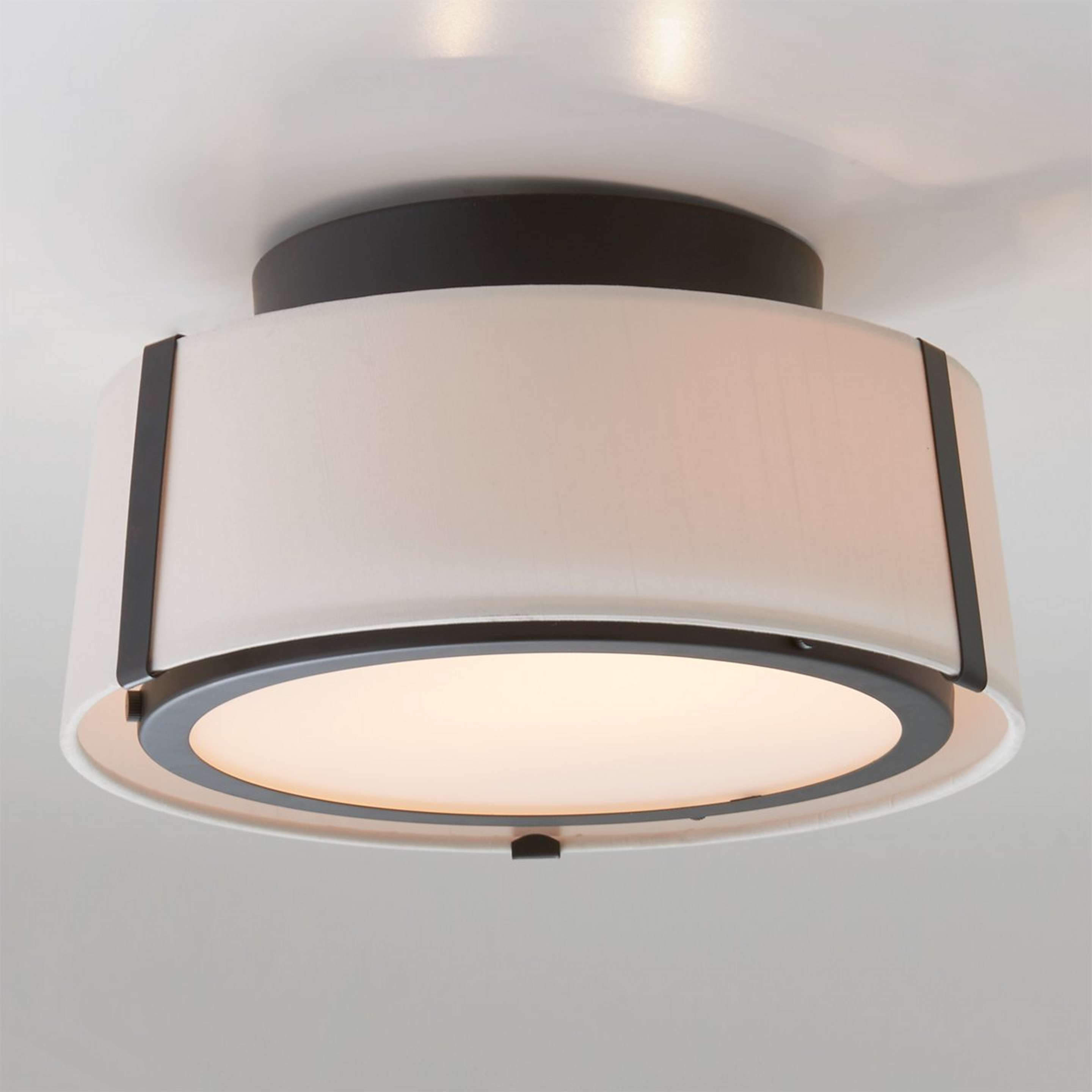 A Intergalactic Ring Ceiling Light - Small with Black / White color