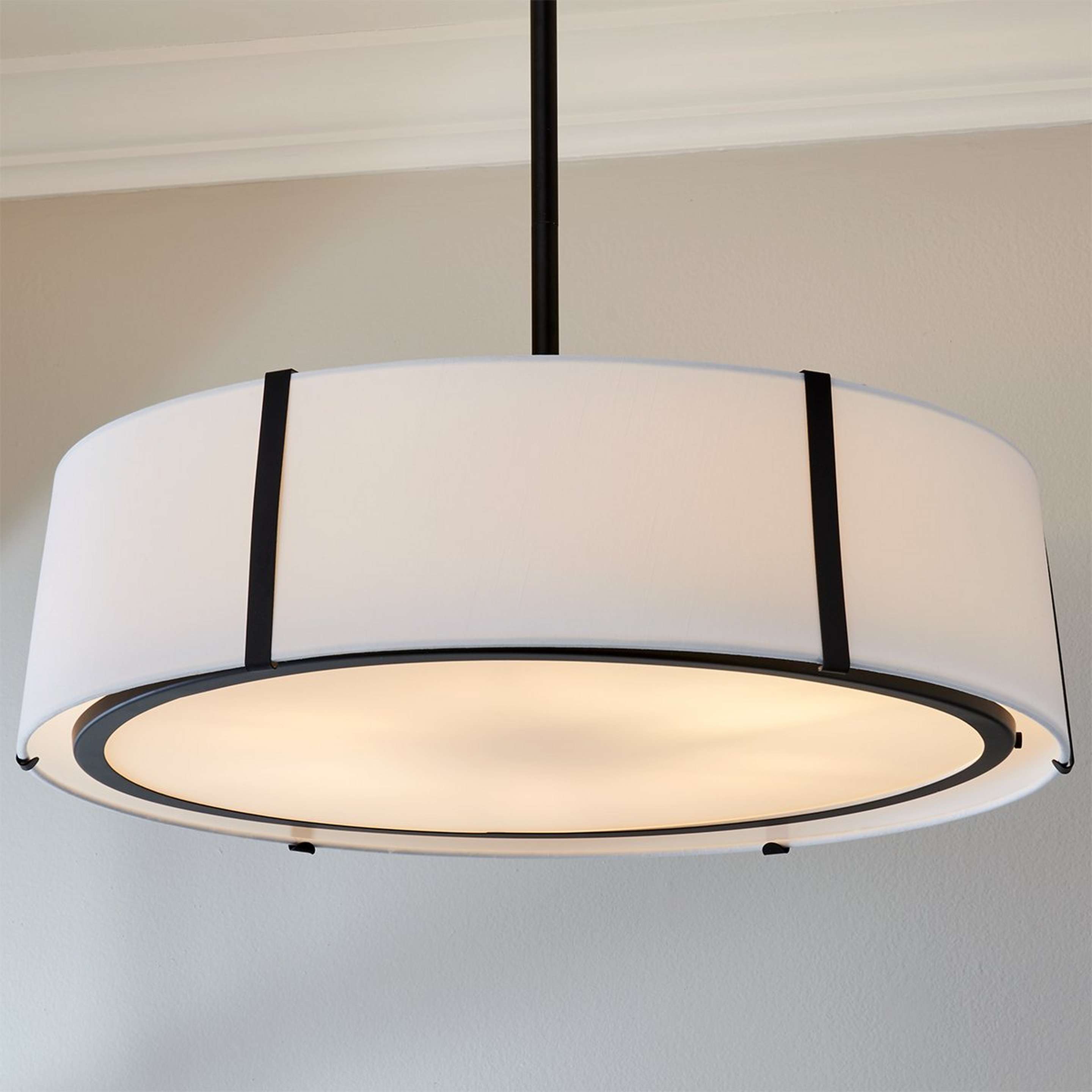 A Intergalactic Ring Convertible Ceiling Light - Large with Black / White color
