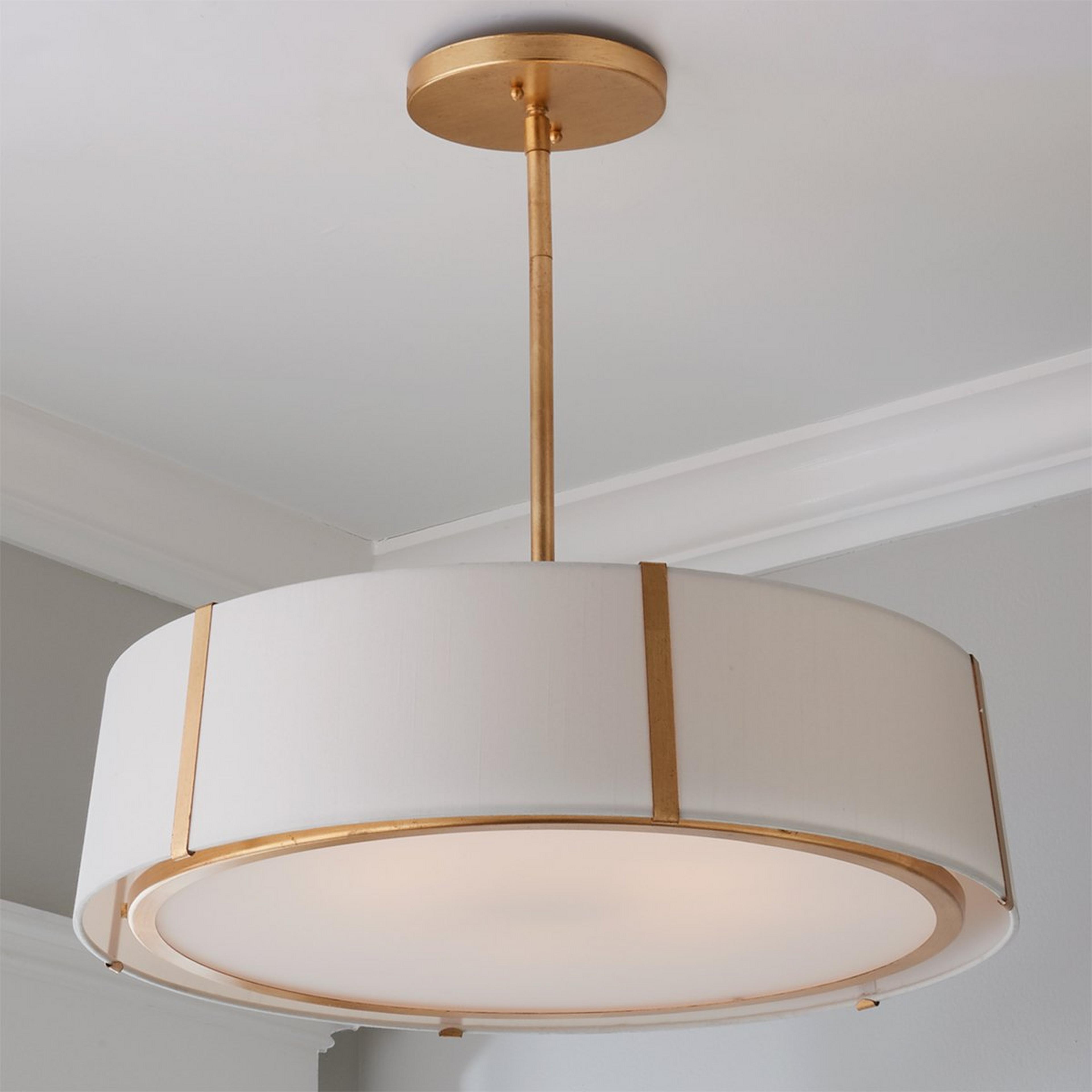 A Intergalactic Ring Convertible Ceiling Light - Large with Gold / White color