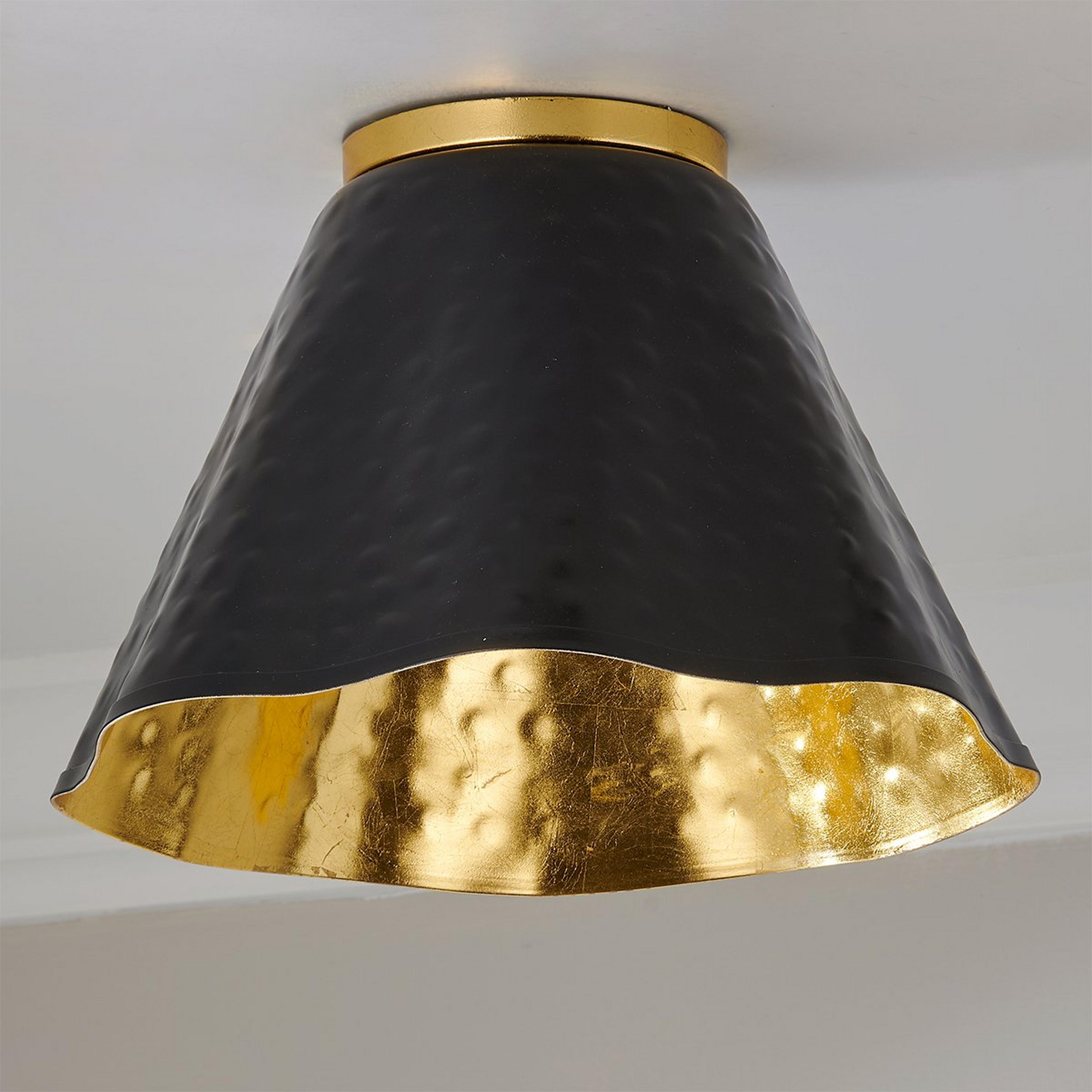 Ruffled Edge Hammered Metal Ceiling Light | Shades of Light
