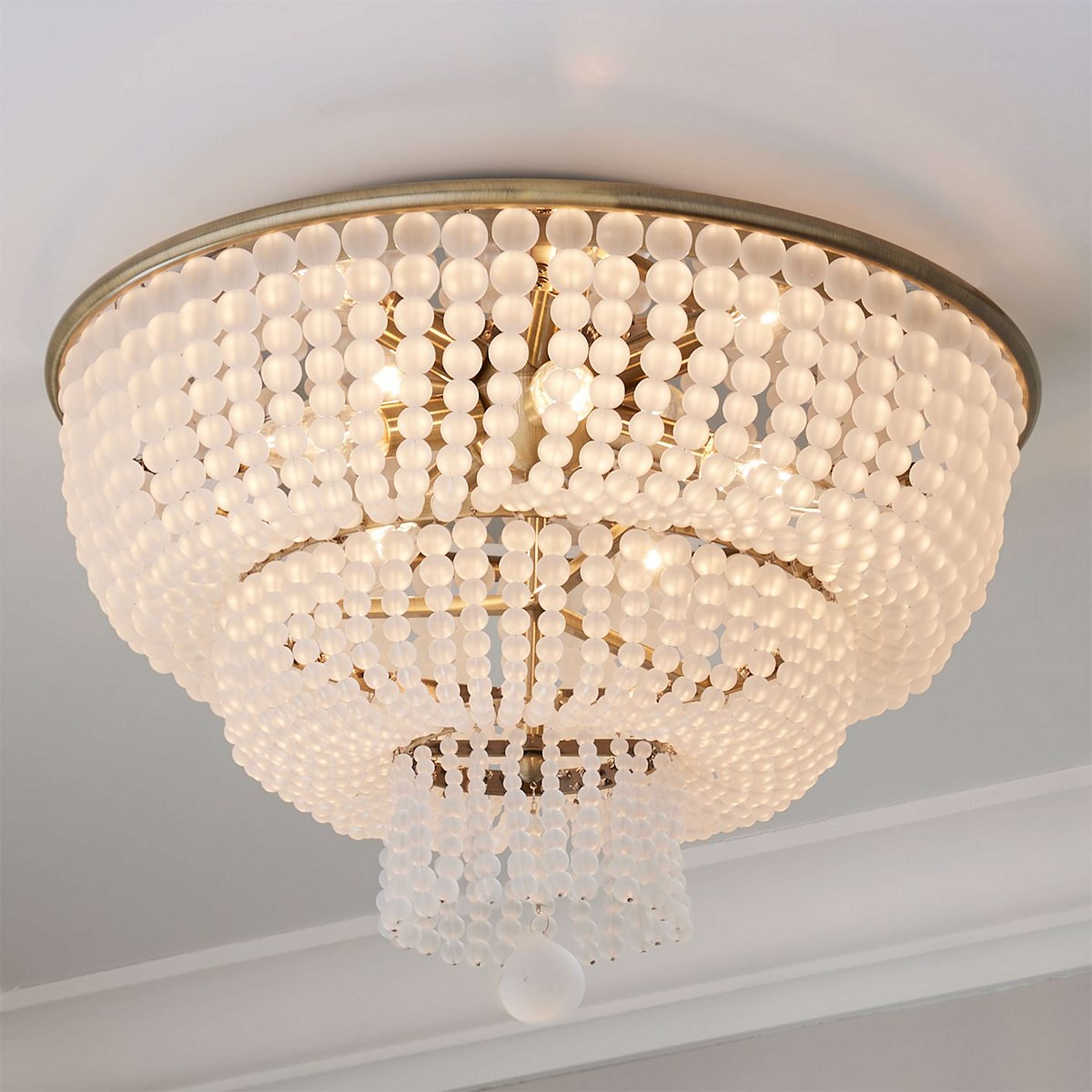 A Havasu Falls Ceiling Light with Gold / Frosted Glass color