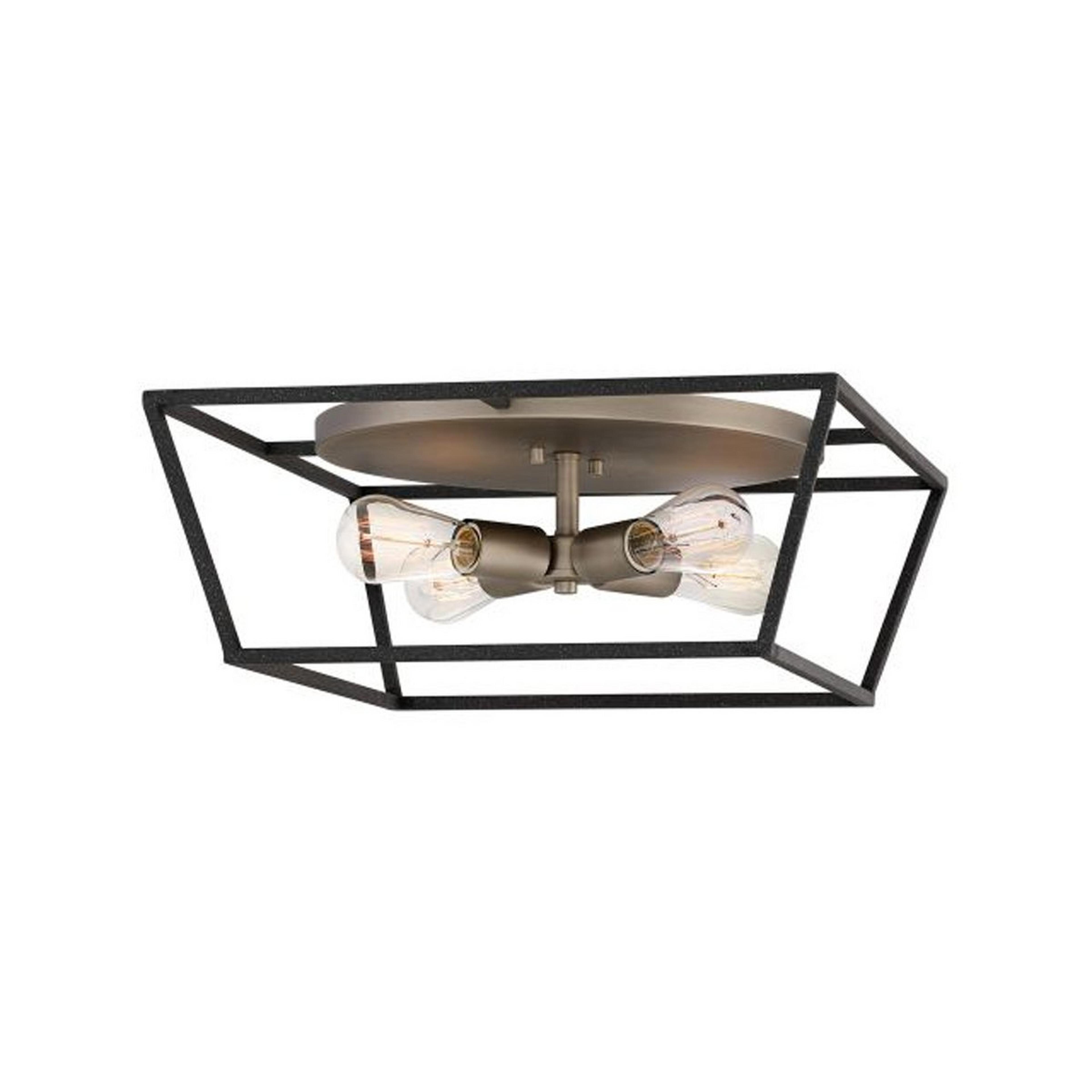 A Sleek Minimalist Ceiling Light with Aged Zinc / Brushed Nickel color