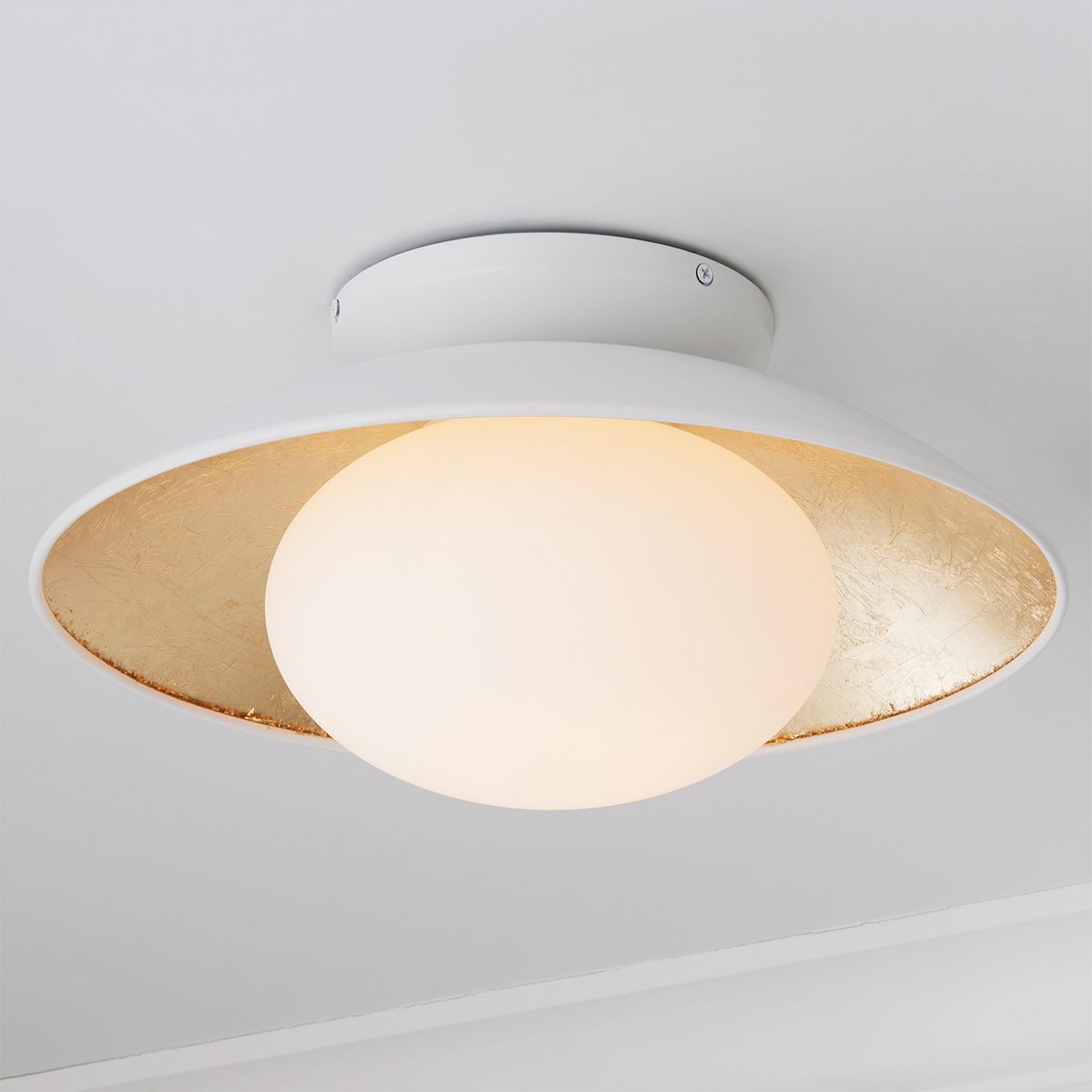 A Adrienne Convertible Light - Large with White / Gold Leaf color