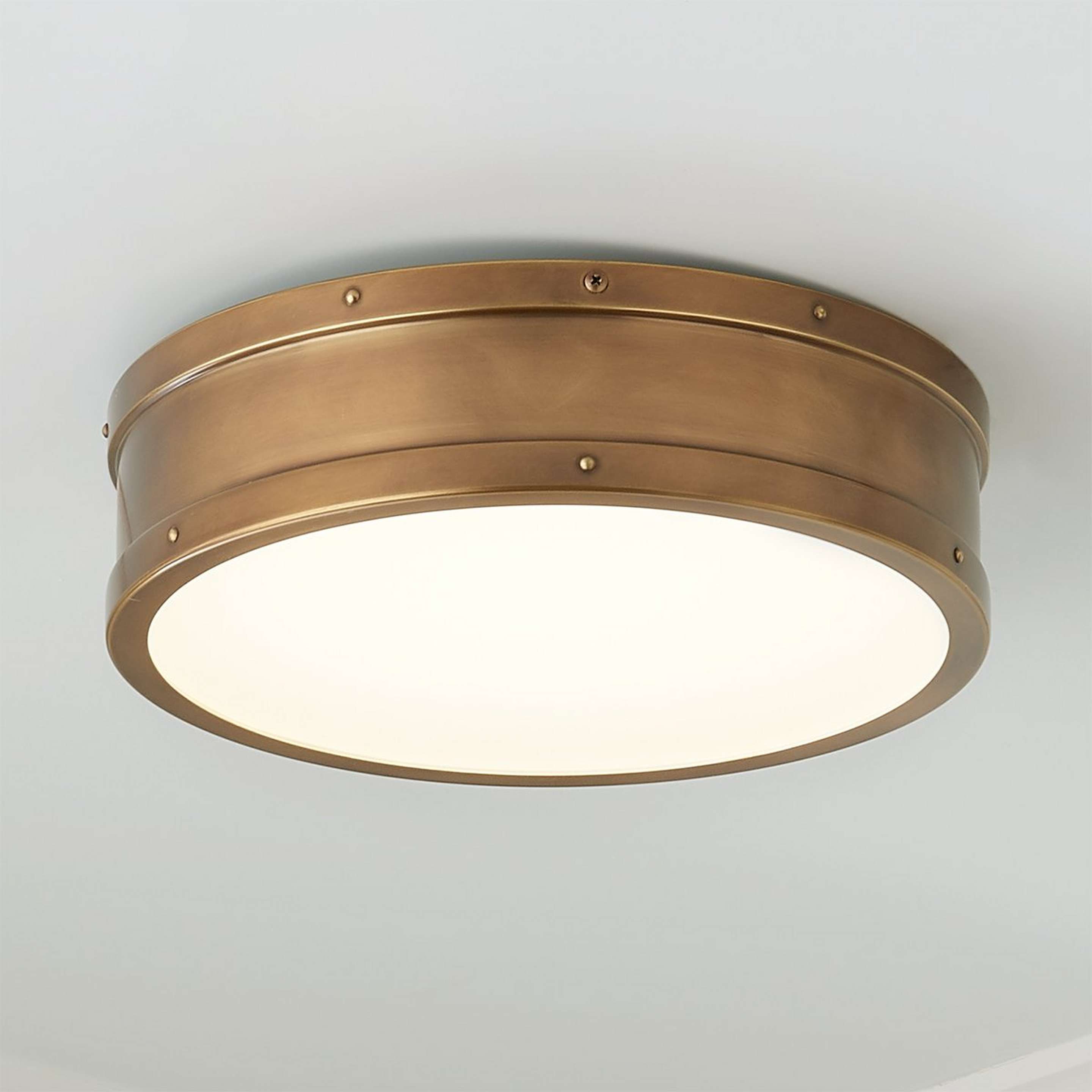 A Arleigh LED Ceiling Light with Antique Brass color
