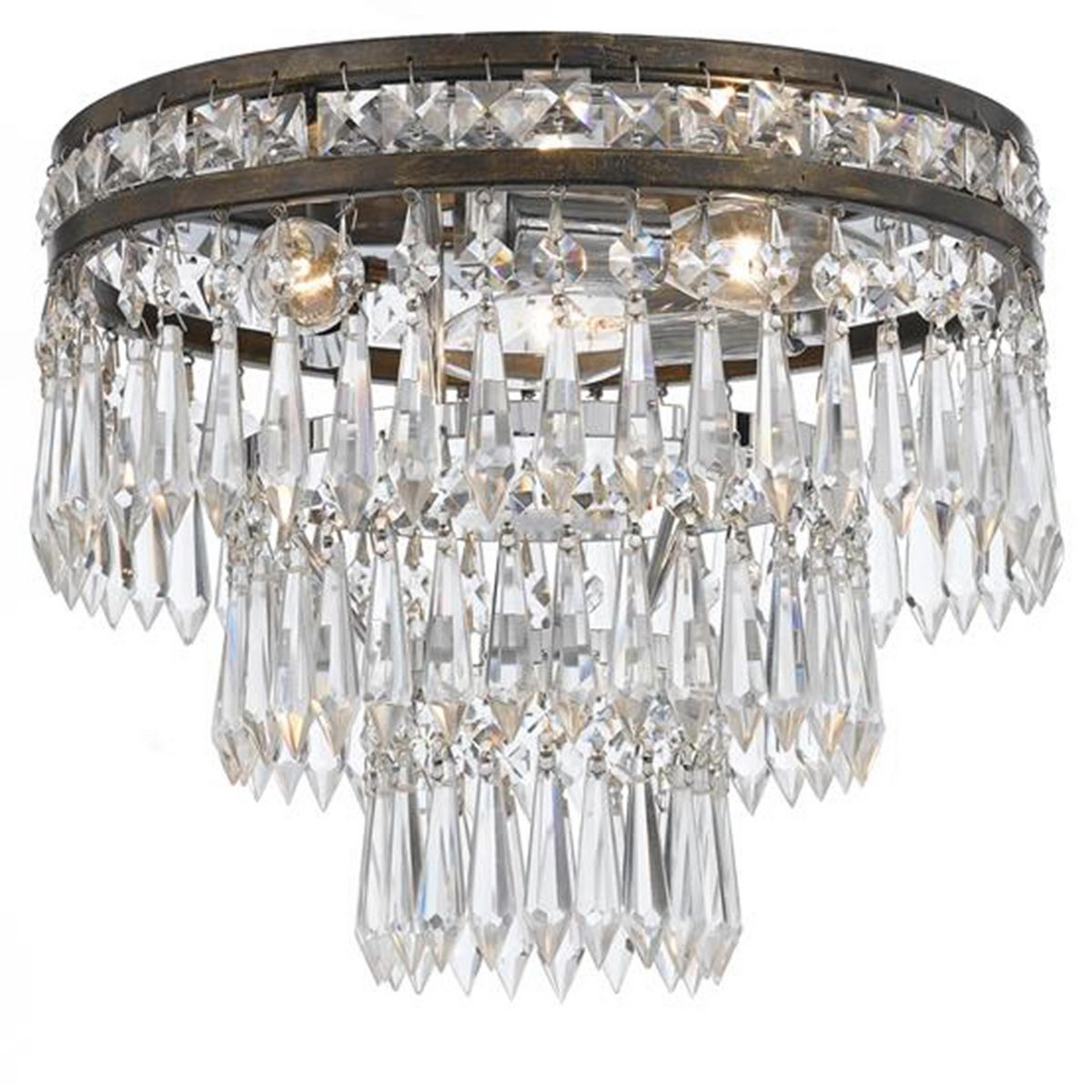 A Anastasia Ceiling Light with Bronze / Crystal color