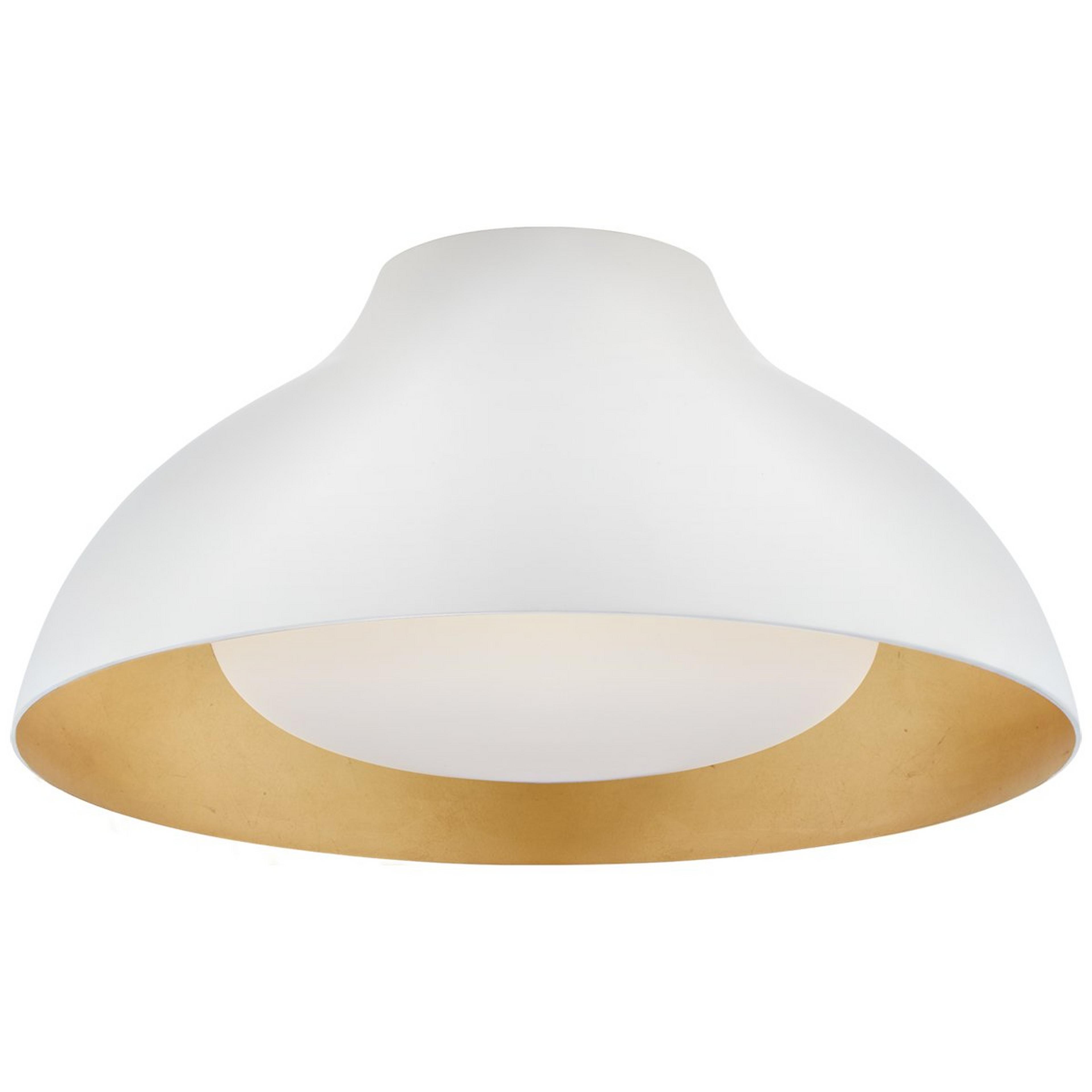 A Modelesque Modern Ceiling Light with Plaster White / Gold color