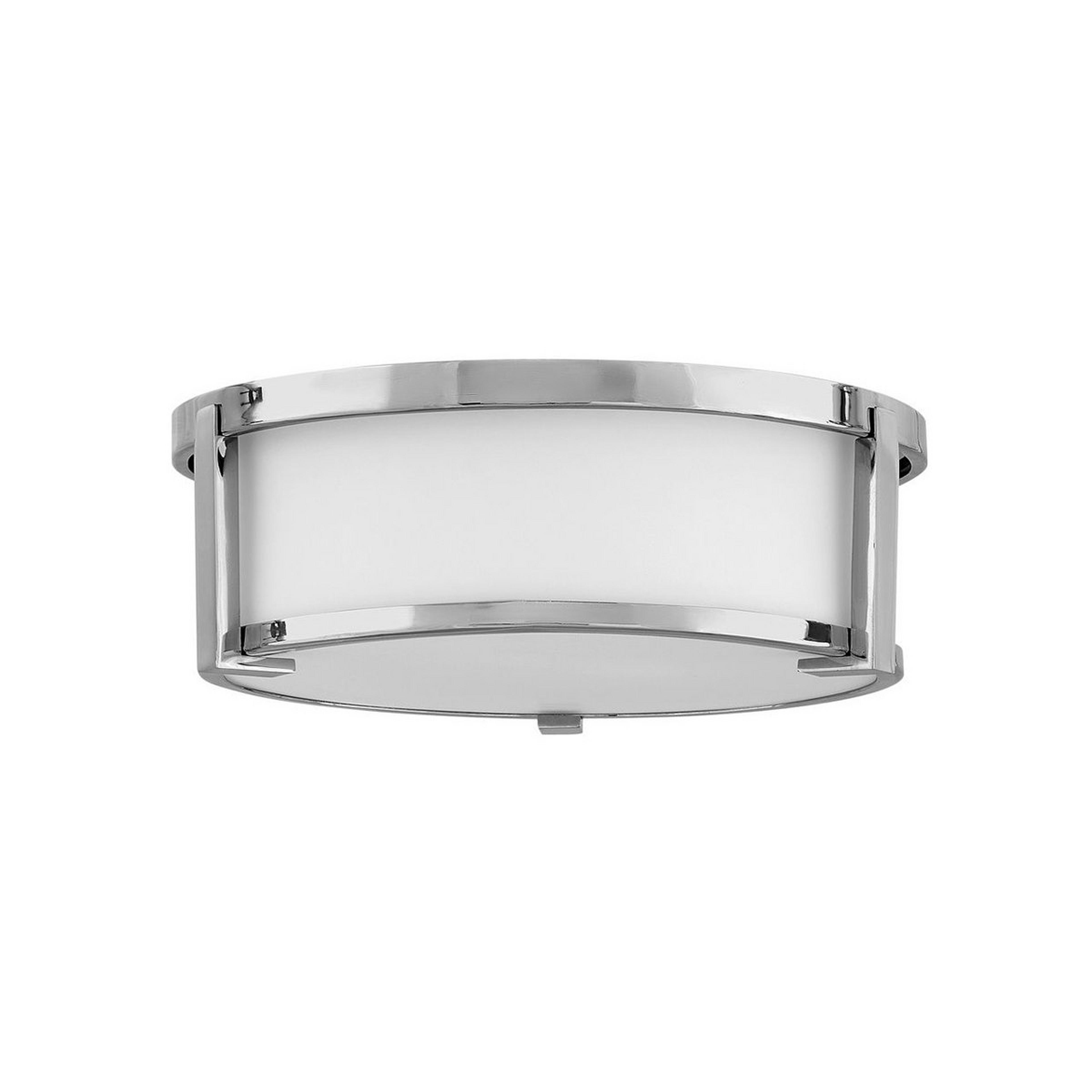A Lenora Opal Glass Ceiling Light - Small with Chrome / Opal Glass color