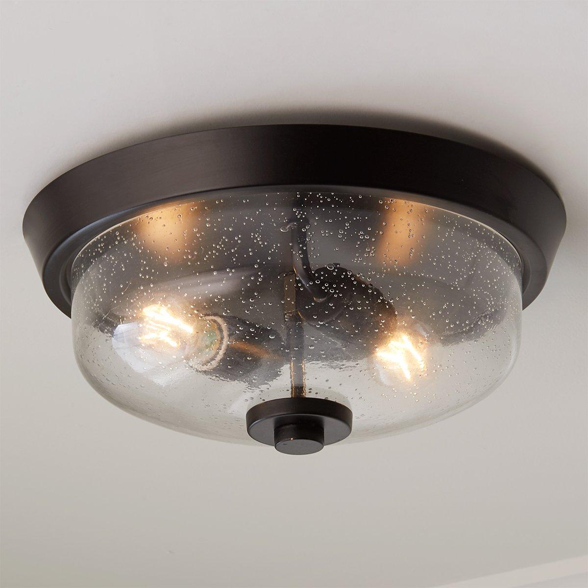 Transitional Glass Dome Ceiling Light - Small