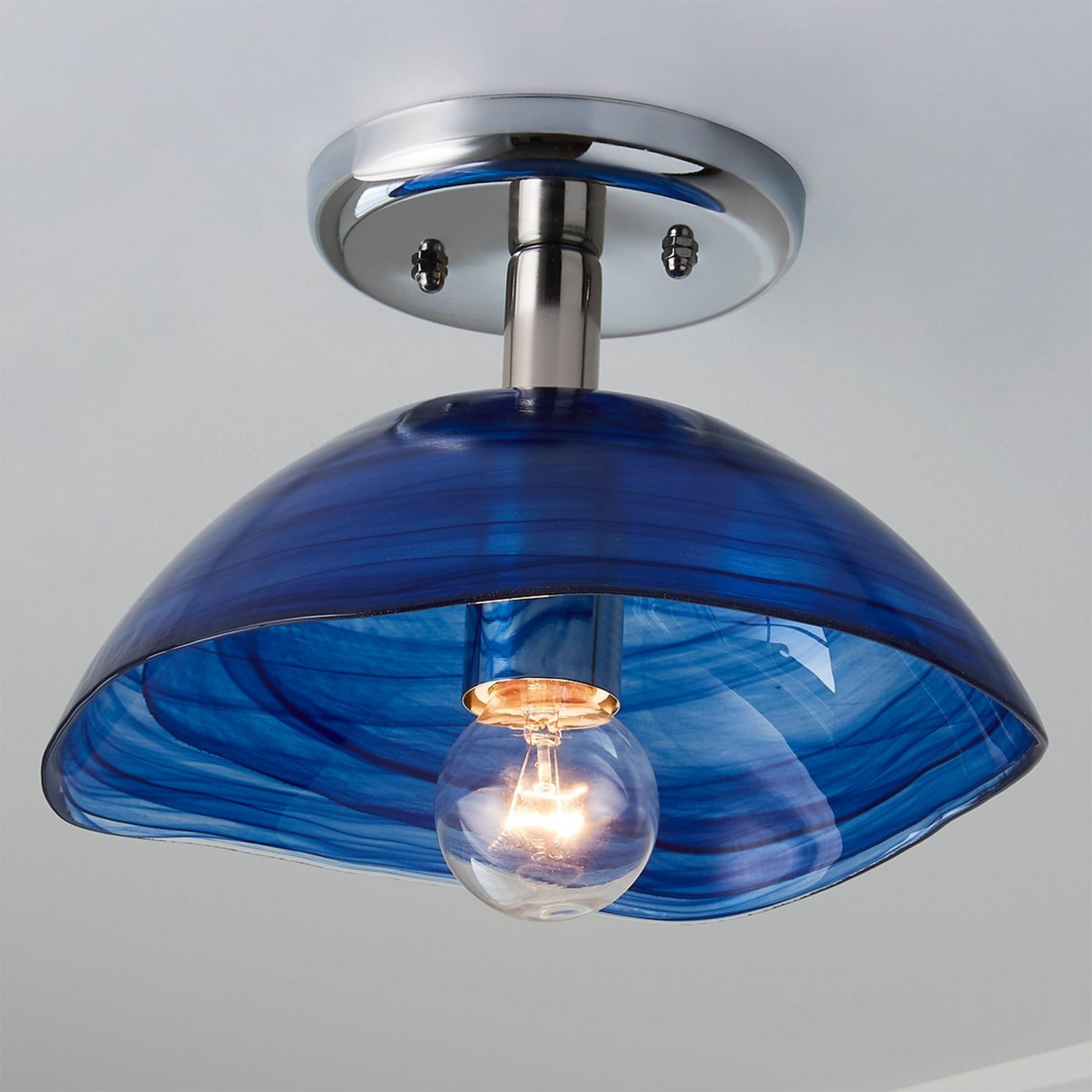 Multi Swirl Semi-Flush Ceiling Light