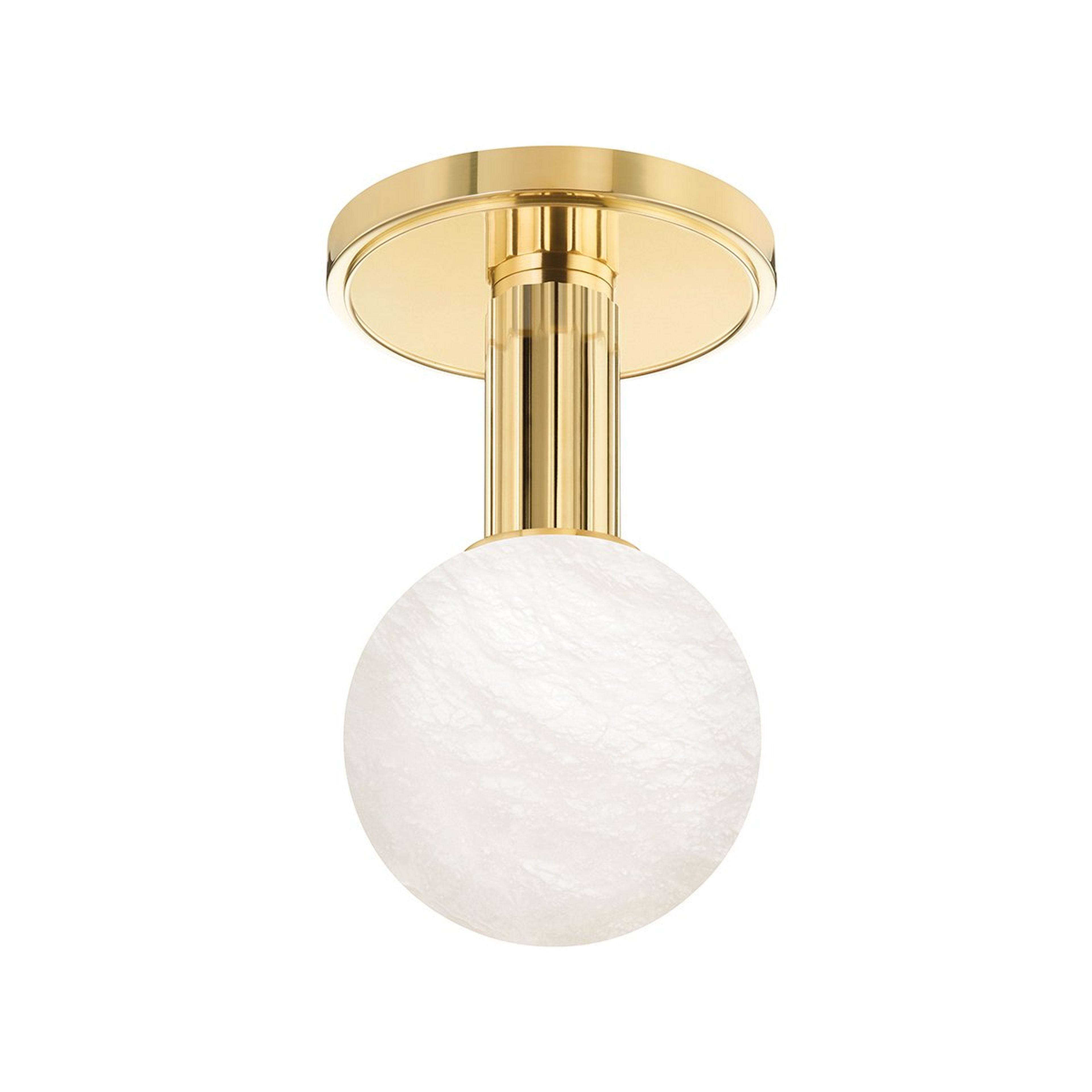 A Strato Ceiling Light with Aged Brass / Alabaster  color