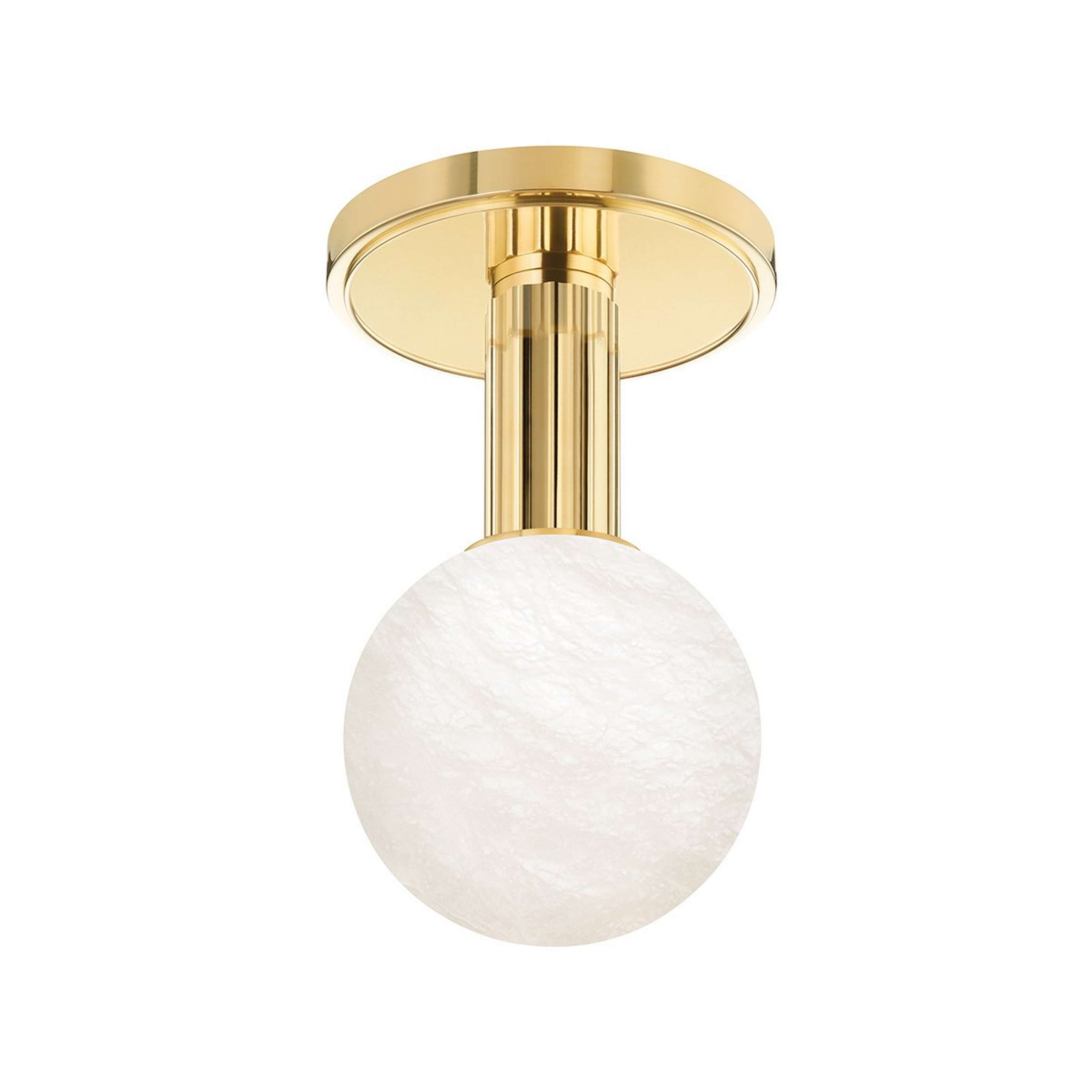A Strato Ceiling Light with Aged Brass / Alabaster color