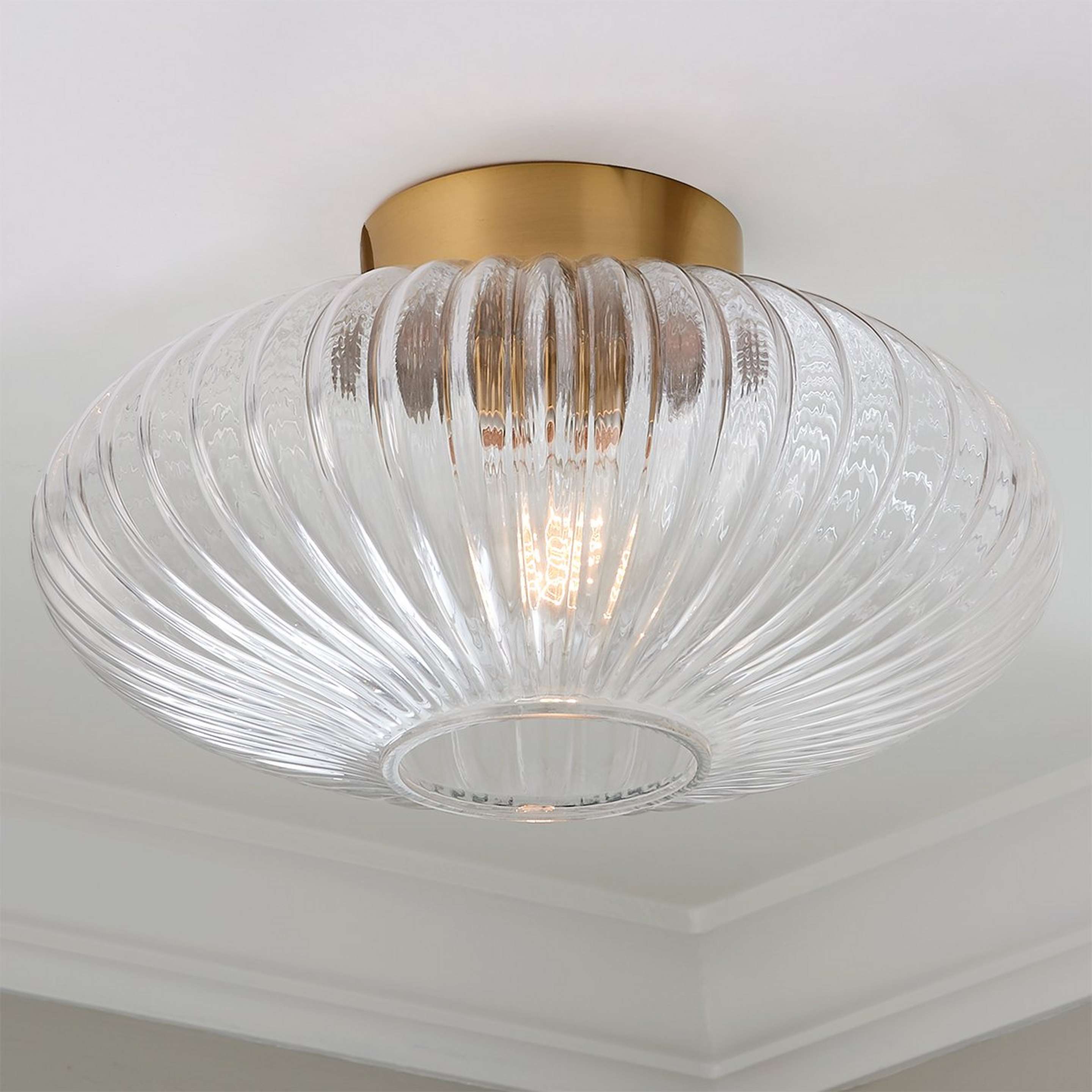 A Impa Ceiling Light with Aged Brass / Clear color