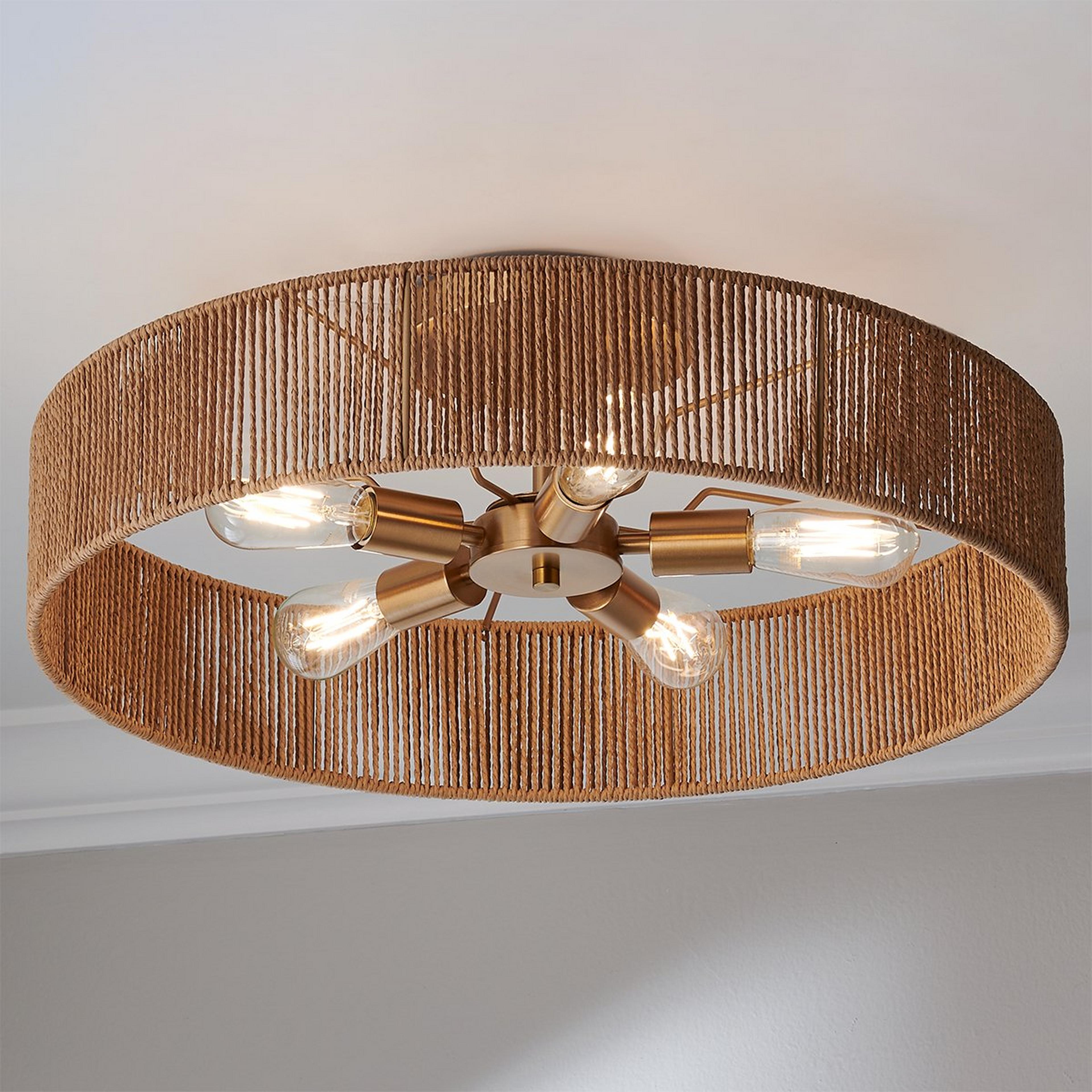 Roshella Rope Semi-Flush Ceiling Light