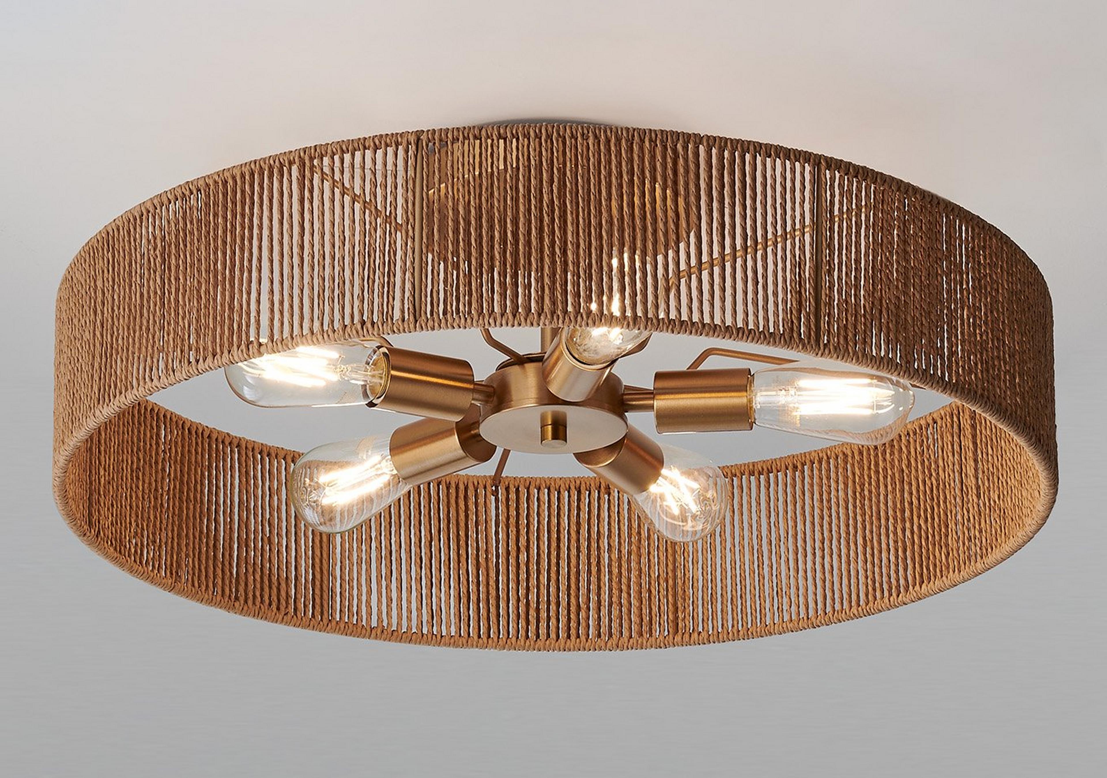 Roshella Rope Semi-Flush Ceiling Light
