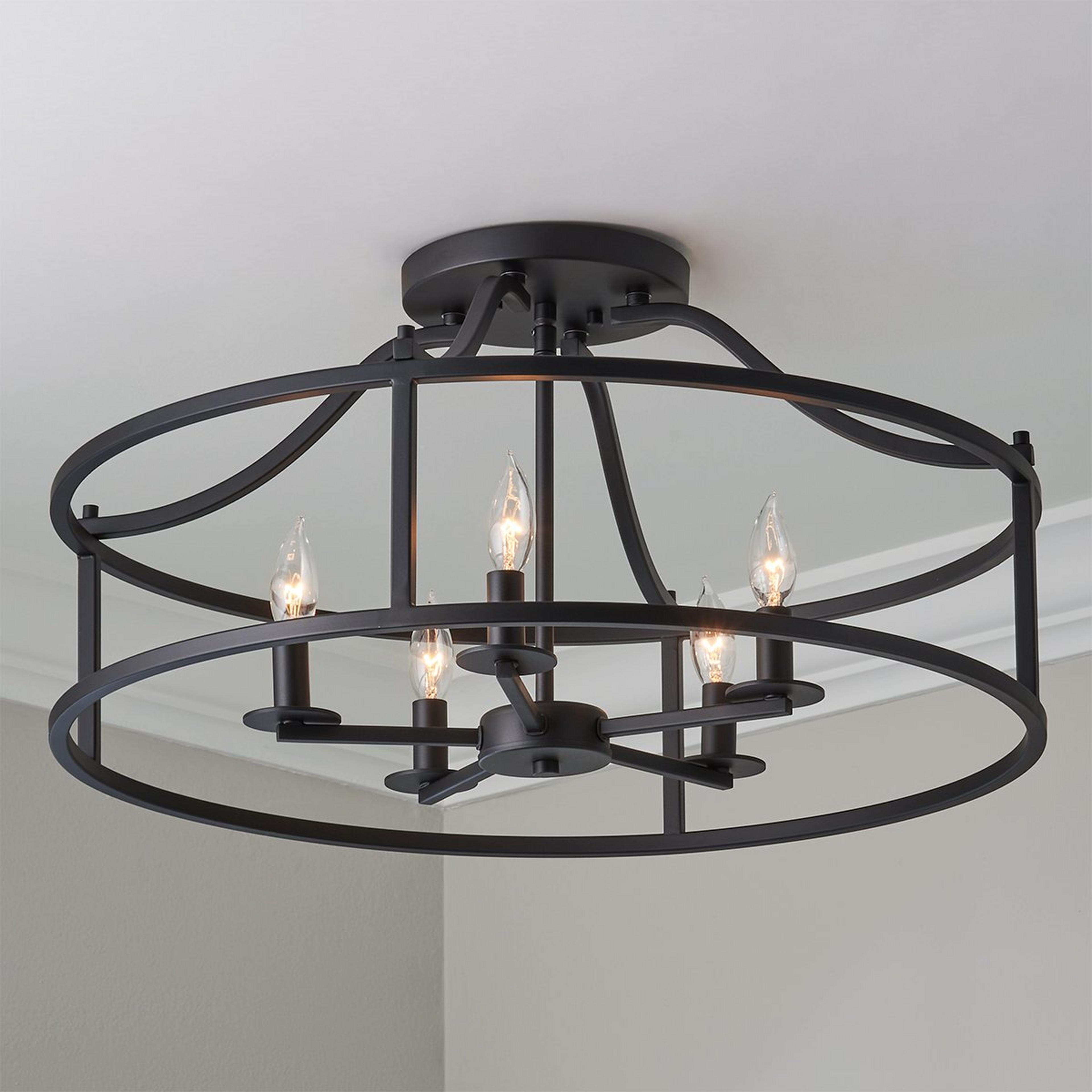A Riella Ceiling Light with Matte Black color