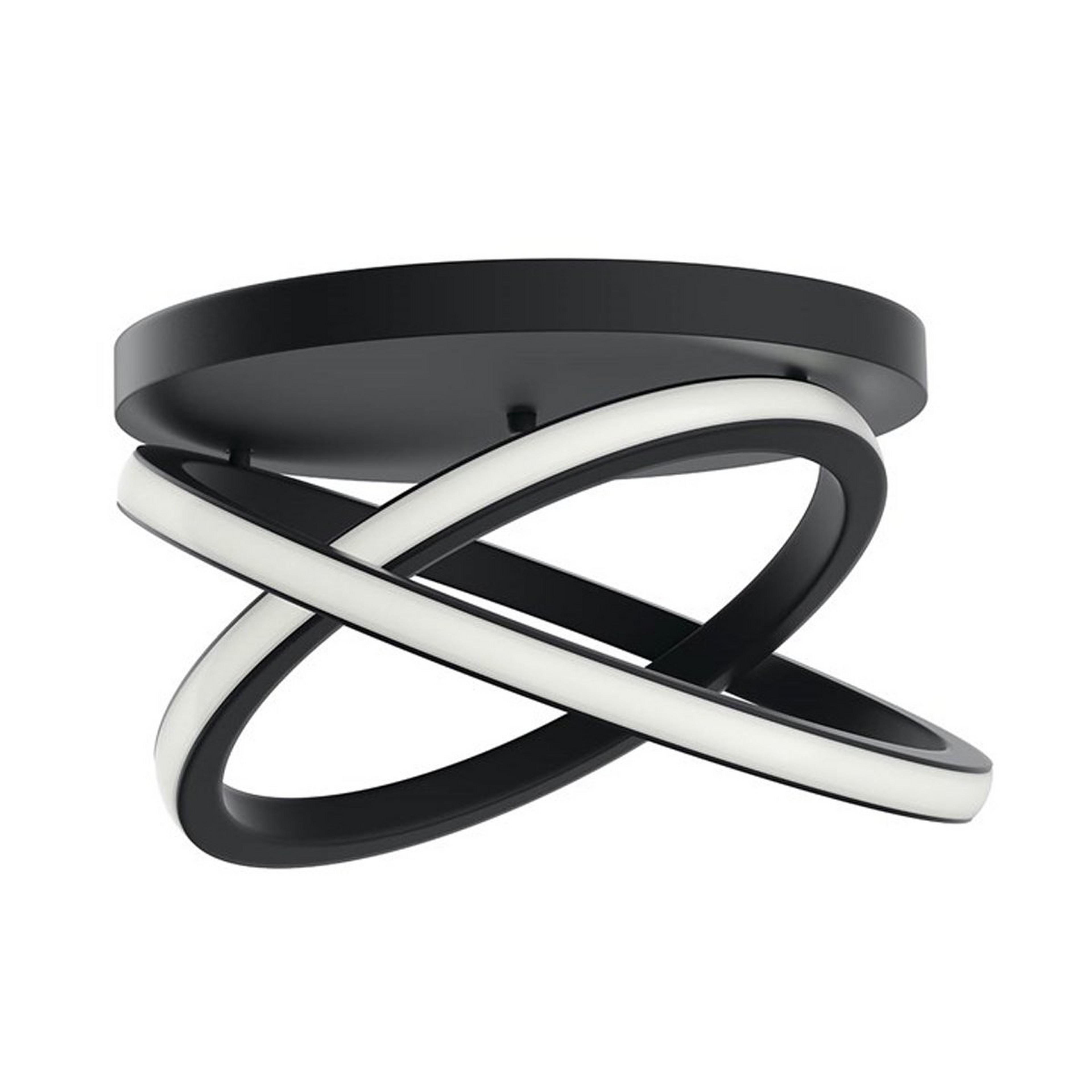 A Amanza LED Semi-Flush Ceiling Light with Matte Black color
