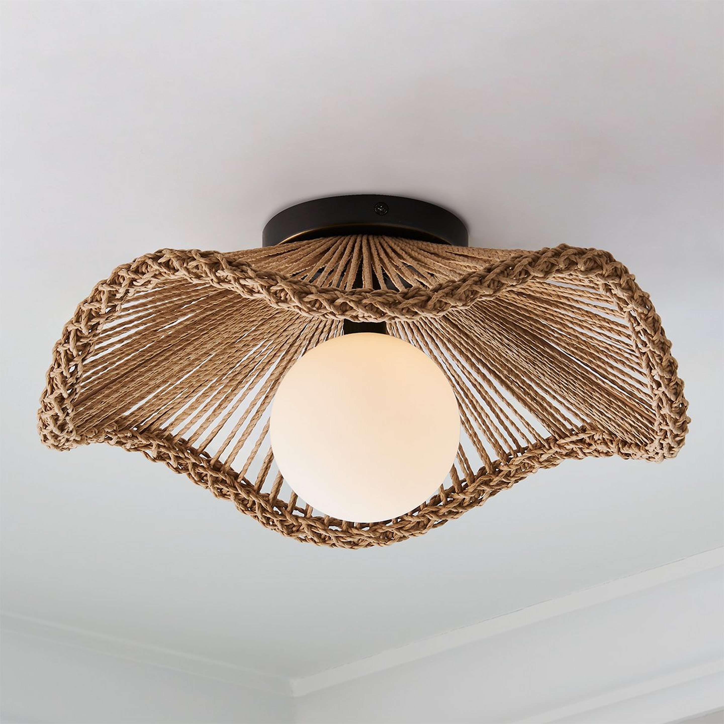 A Currents Ceiling Light with Natural / Darkened Oil Rubbed Bronze color