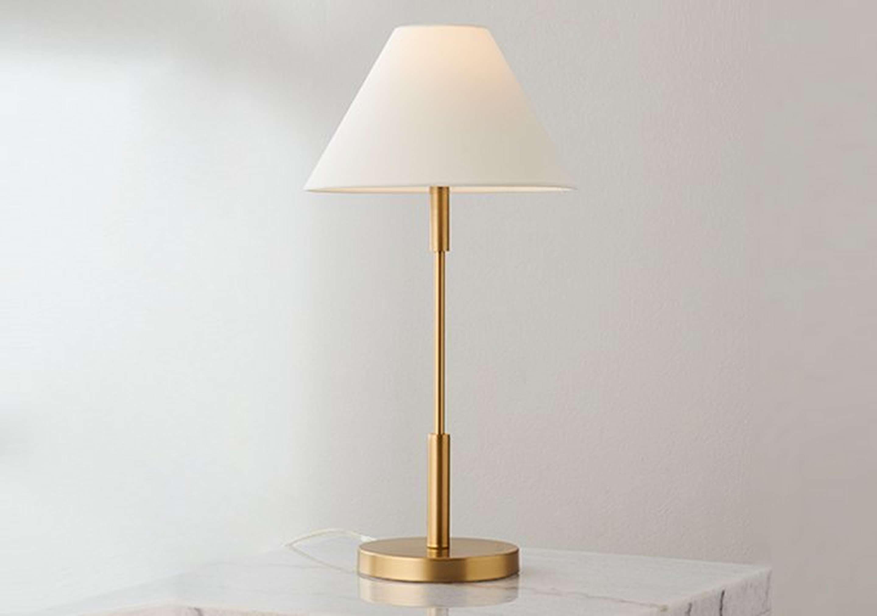 Satin Brass Porteau Table Lamp