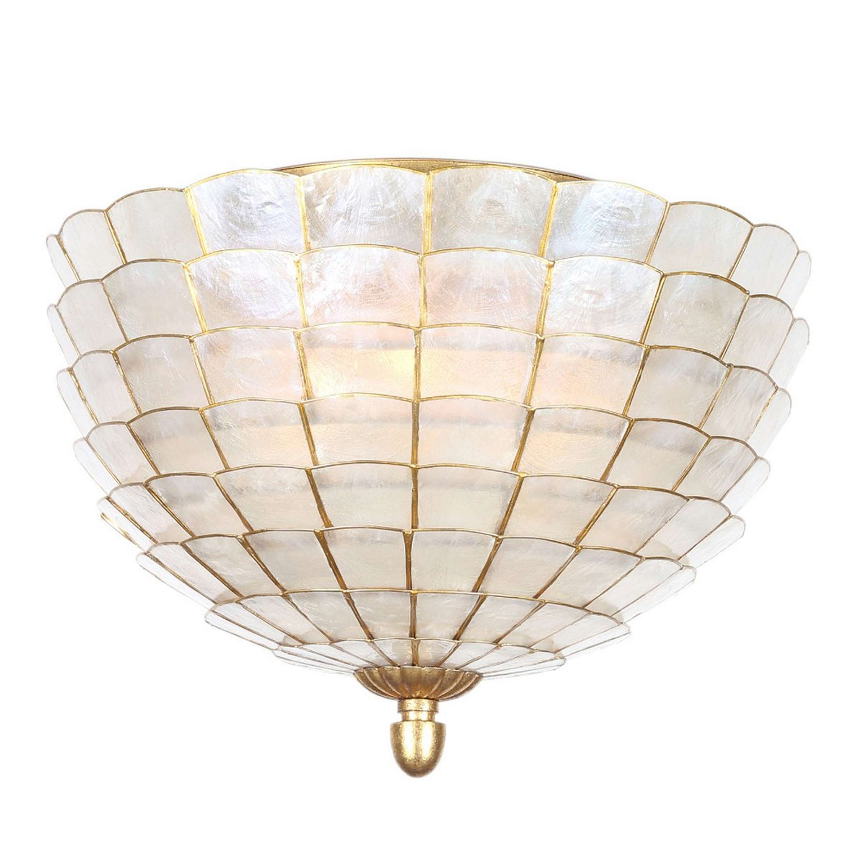 A Sandra Capiz Ceiling Light with Gold Leaf / Capiz Shell color
